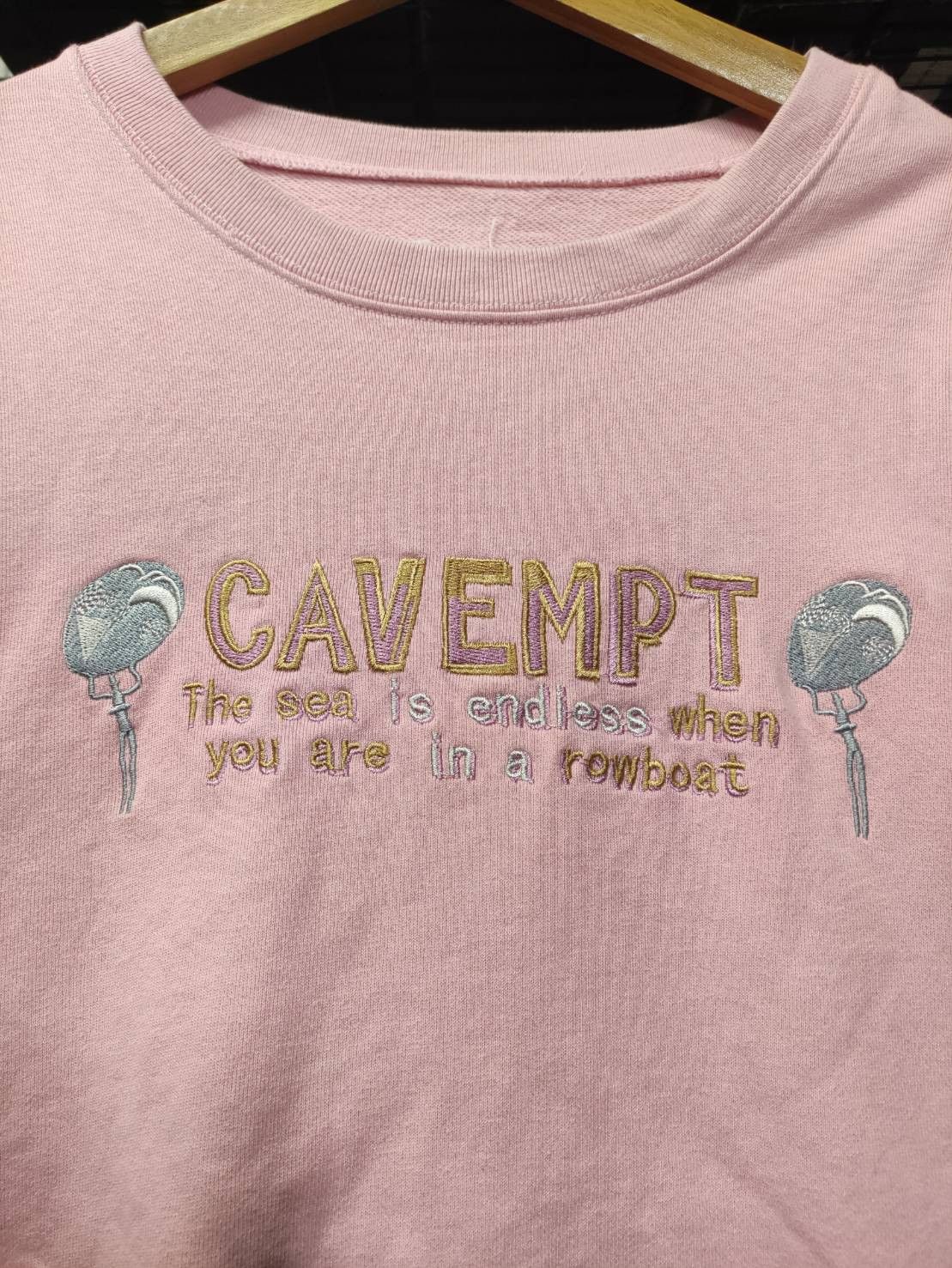 Cav Empt Cav Empy Embroidered Pink Endless Sea Crewneck Size US L / EU 52-54 / 3 - 4 Thumbnail