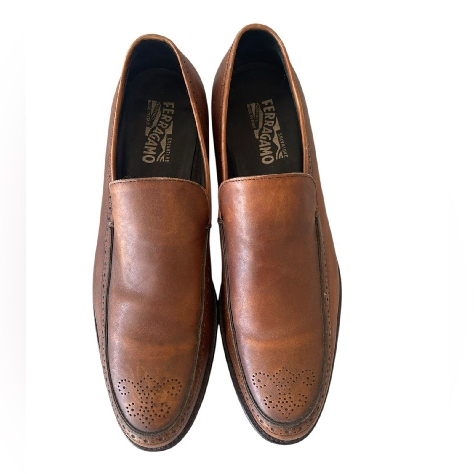Salvatore Ferragamo Salvatore Ferragamo men's leather Venetian loafers Size:12 D Size US 12 / EU 45 - 2 Thumbnail