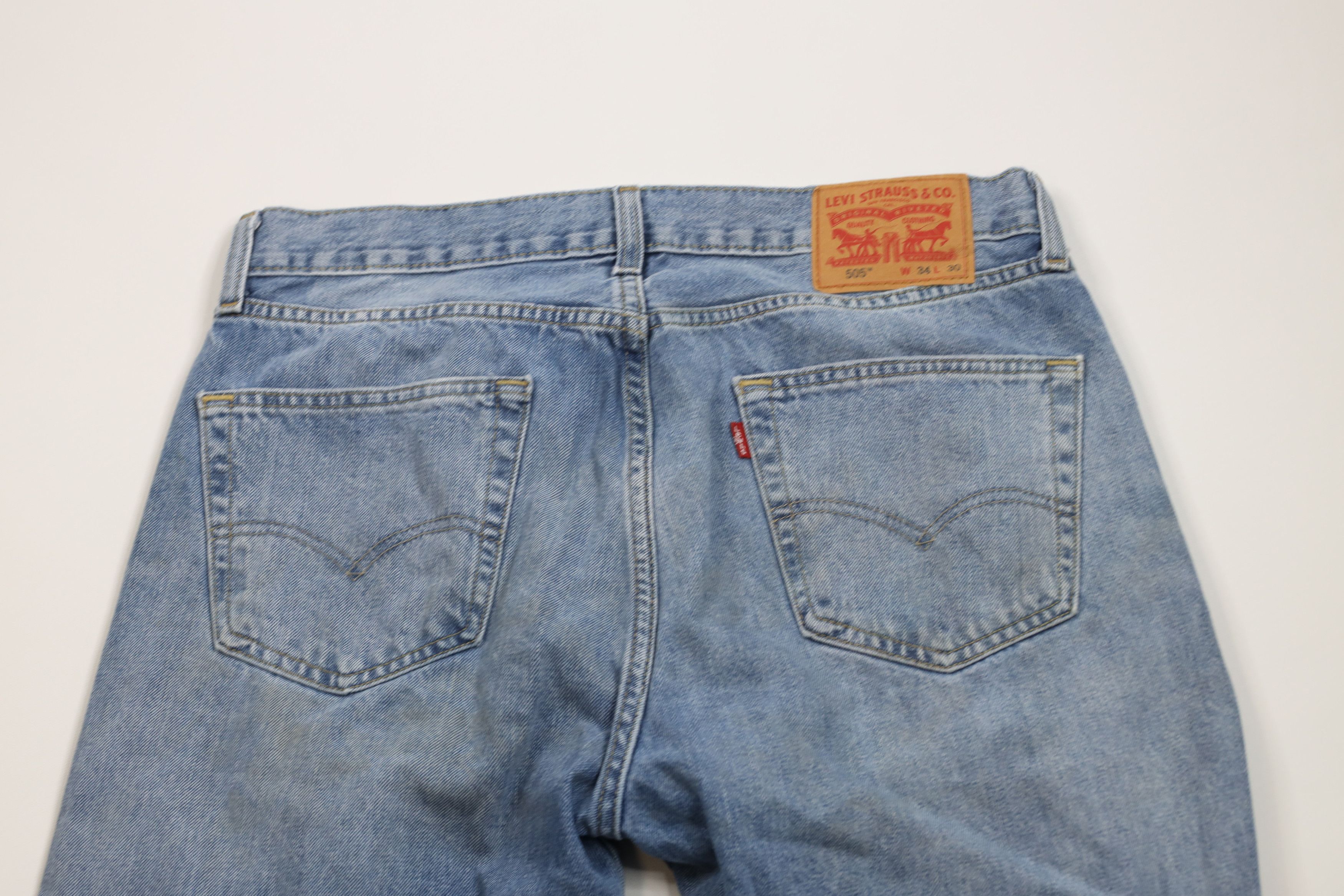 Levi's × Vintage Vintage Y2K Levis 505 Regular Straight Leg Denim Jeans Size US 34 / EU 50 - 12 Thumbnail