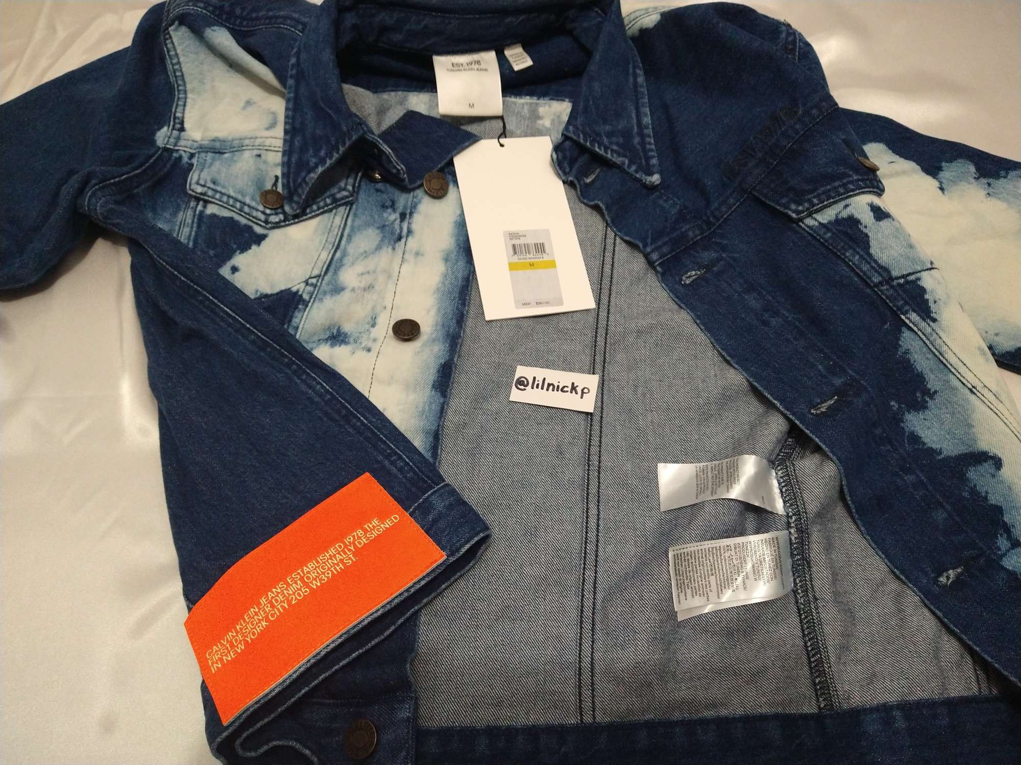 Calvin Klein 205W39NYC EST. 1978 Lunar Ascent Denim Trucker Jacket Size US M / EU 48-50 / 2 - 3 Thumbnail
