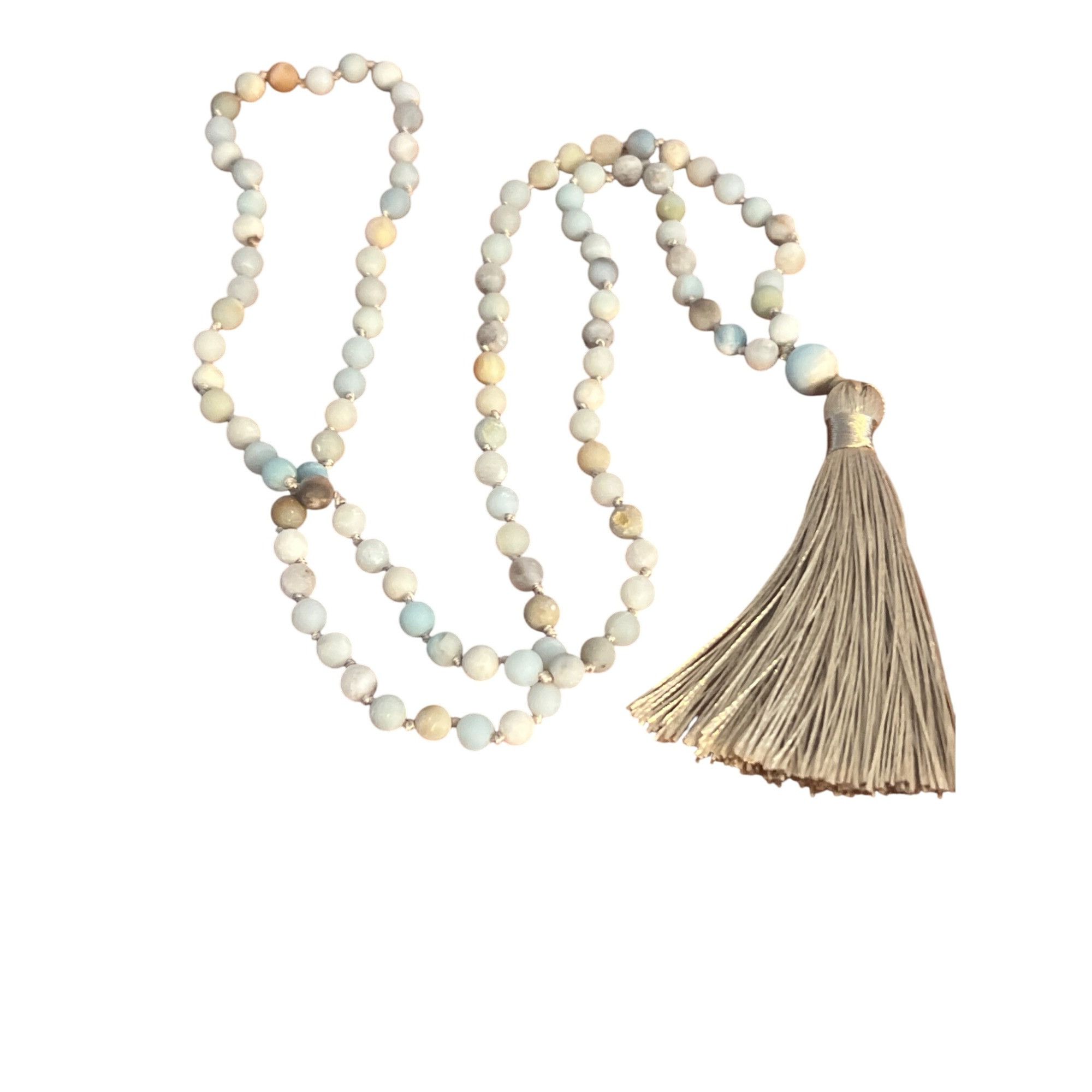 Other Amazonite Throat Matte Bead Necklace Gold Tone Tassel No Cla Size ONE SIZE - 1 Thumbnail