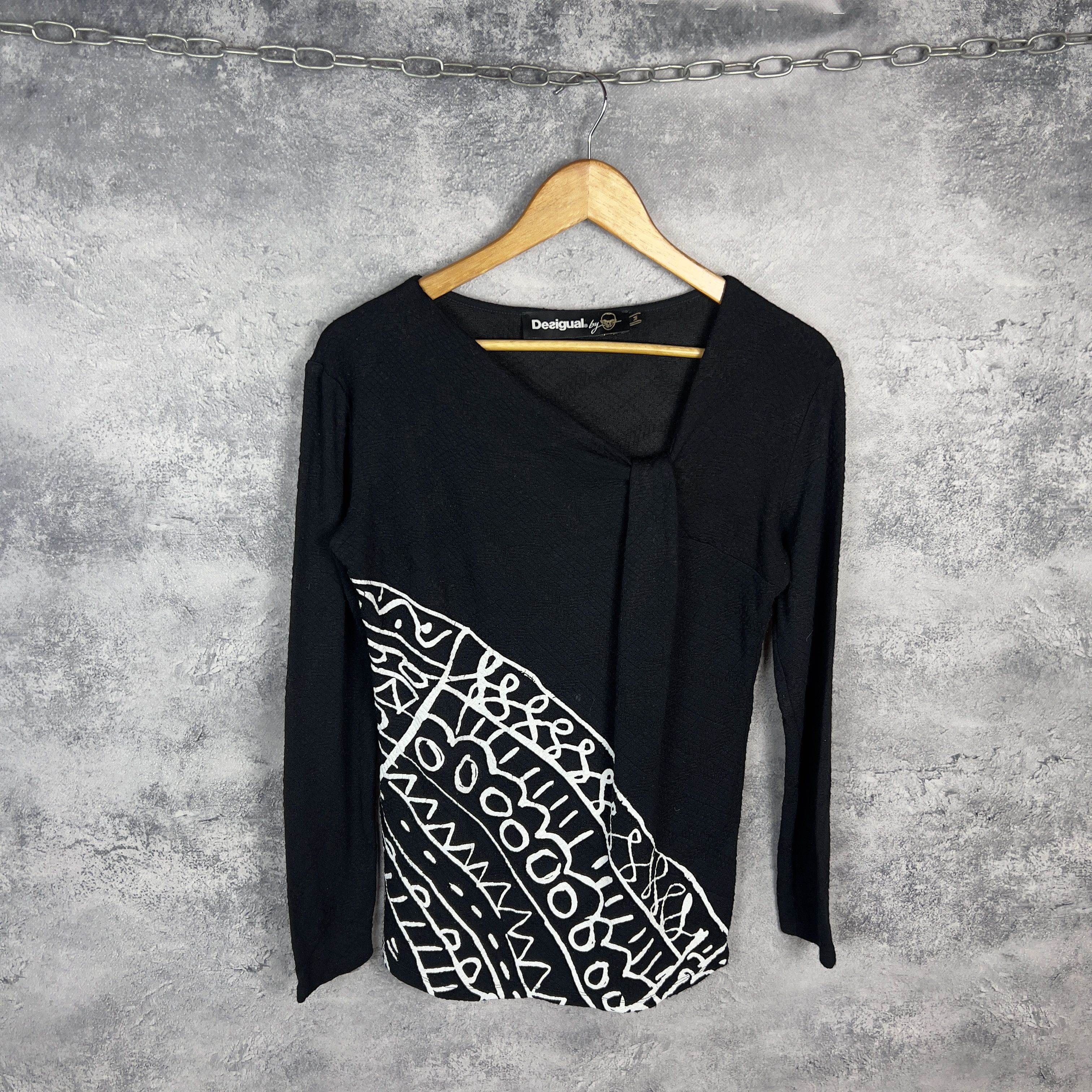 Desigual Desigual Blouse Women's Size M Black Long Sleeve Size M / US 6-8 / IT 42-44 - 1 Thumbnail