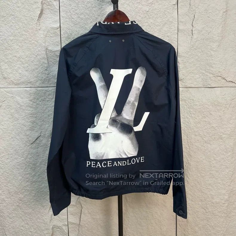 Louis Vuitton Louis Vuitton Navy Victory Gesture Zip Jacket Size US M / EU 48-50 / 2 - 2 Thumbnail