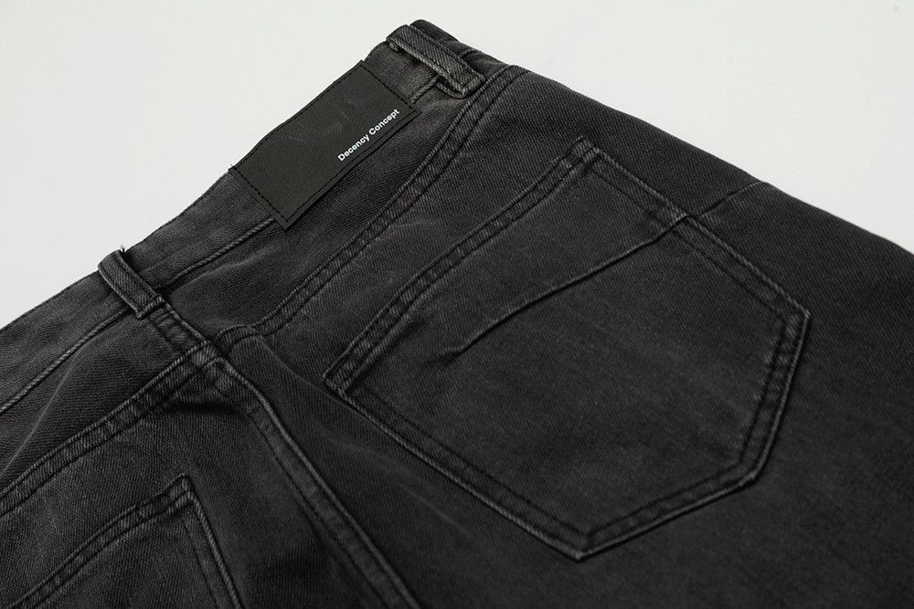 Jean American retro whiskered washed distressed straight jeans Size US 32 / EU 48 - 3 Thumbnail