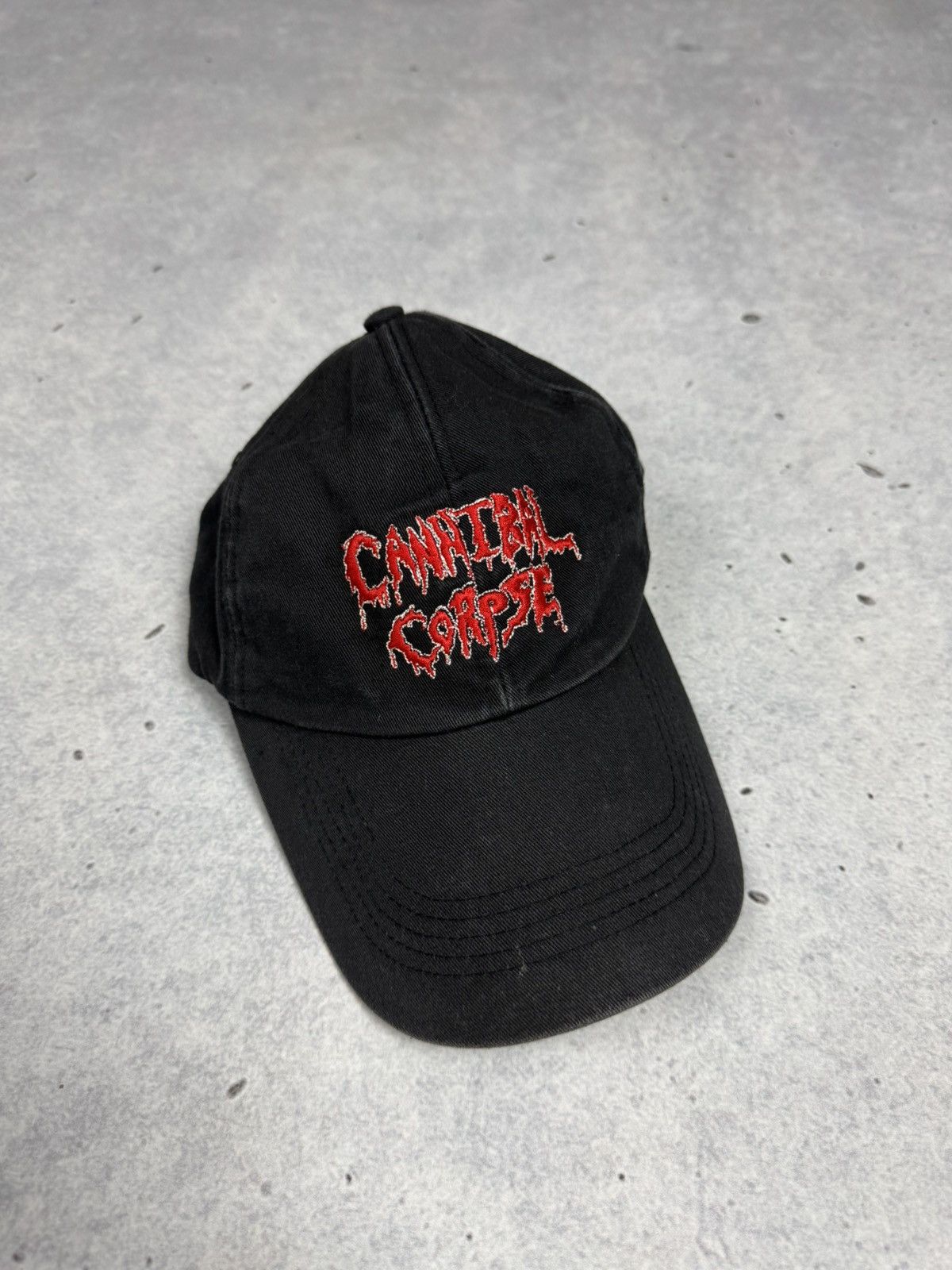 Band Tees Vintage Cannibal Corpse Faded Black Metal Cap Size ONE SIZE - 1 Thumbnail