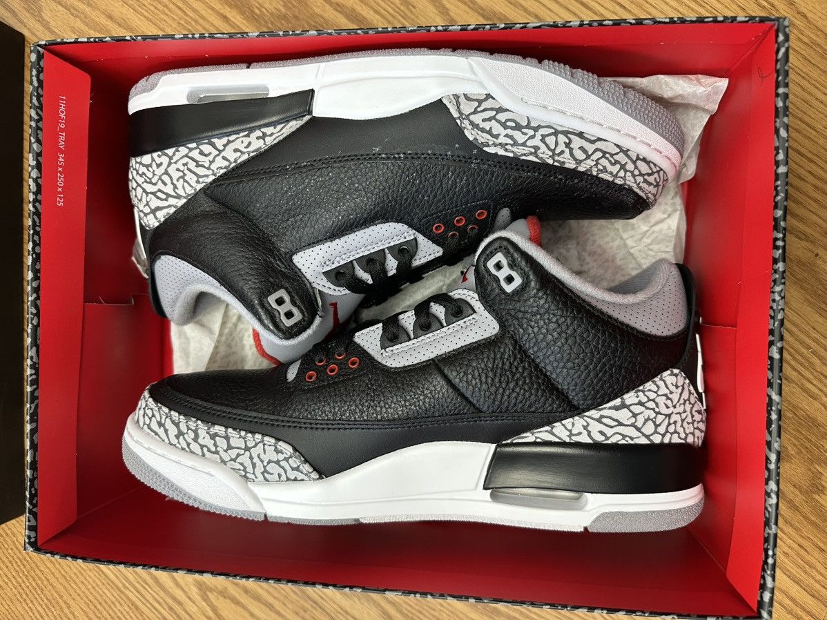 Jordan Brand × Nike Jordan 3 Black Cement Size US 11.5 / EU 44-45 - 4 Thumbnail