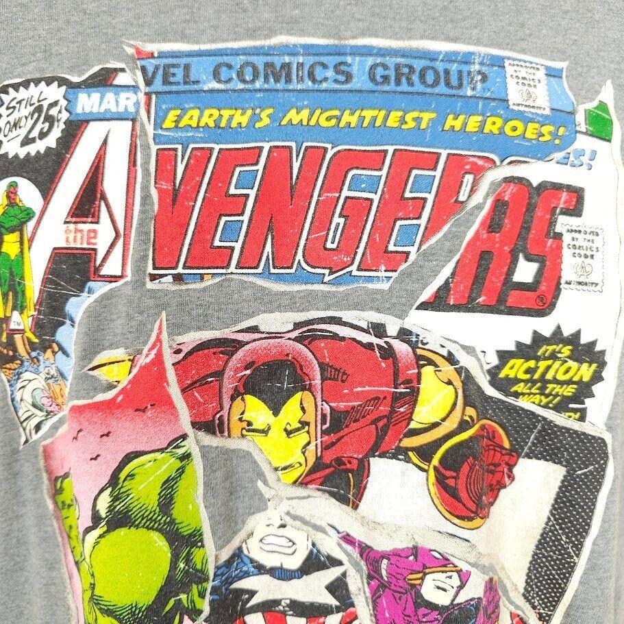 Marvel Comics Marvel Comics T Shirt Mens Size Medium Gray Iron Man Hulk Size US M / EU 48-50 / 2 - 2 Thumbnail