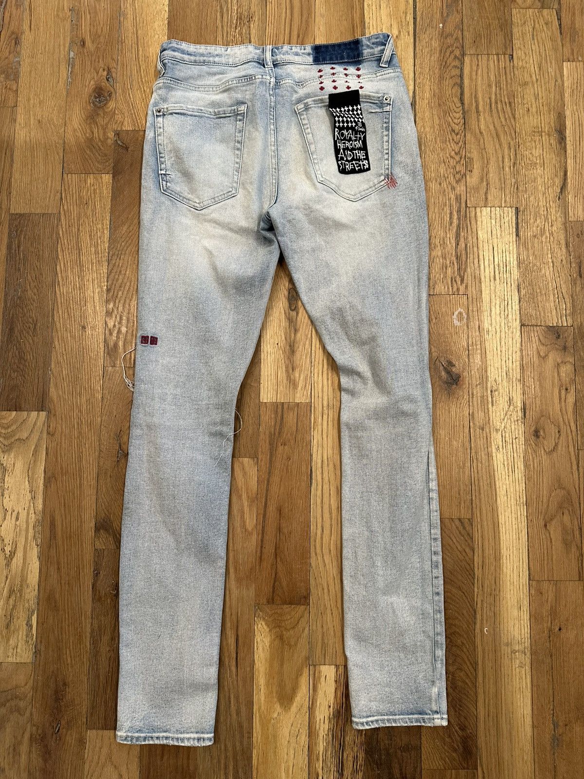 Ksubi Ksubi Knee Rip Red Spell Light Blue Denim Jeans Size 32 Size US 32 / EU 48 - 2 Thumbnail