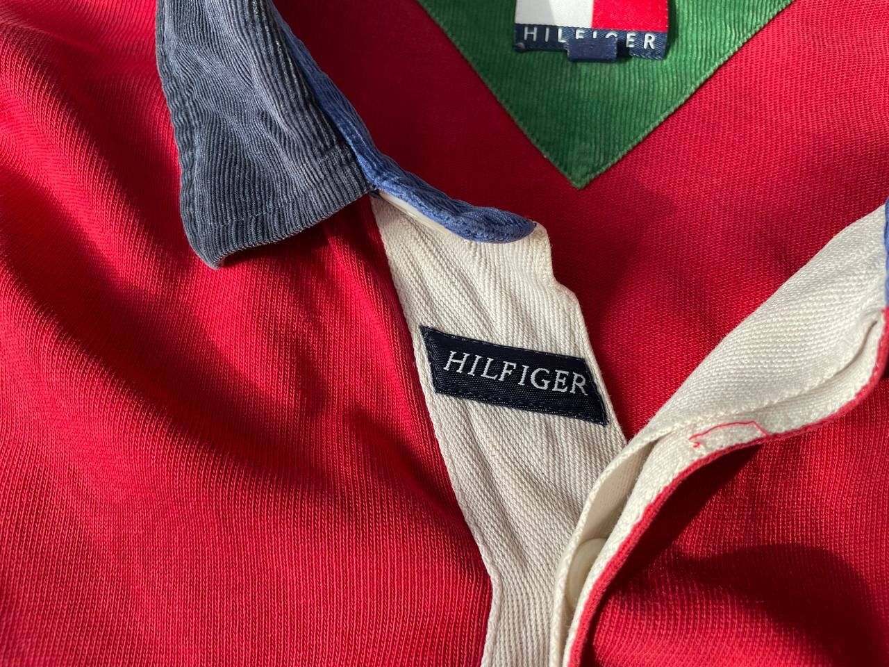 Tommy Hilfiger × Vintage Vintage Tommy Hilfiger Rugby Long Sleeve RRL Style Y2K Rare Size US L / EU 52-54 / 3 - 4 Thumbnail