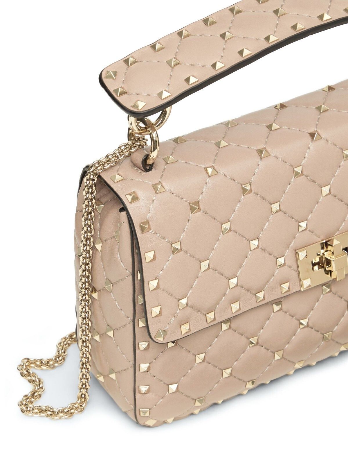 Valentino VALENTINO Rockstud Spike Medium Poudre Nappa Bag Size ONE SIZE - 7 Thumbnail