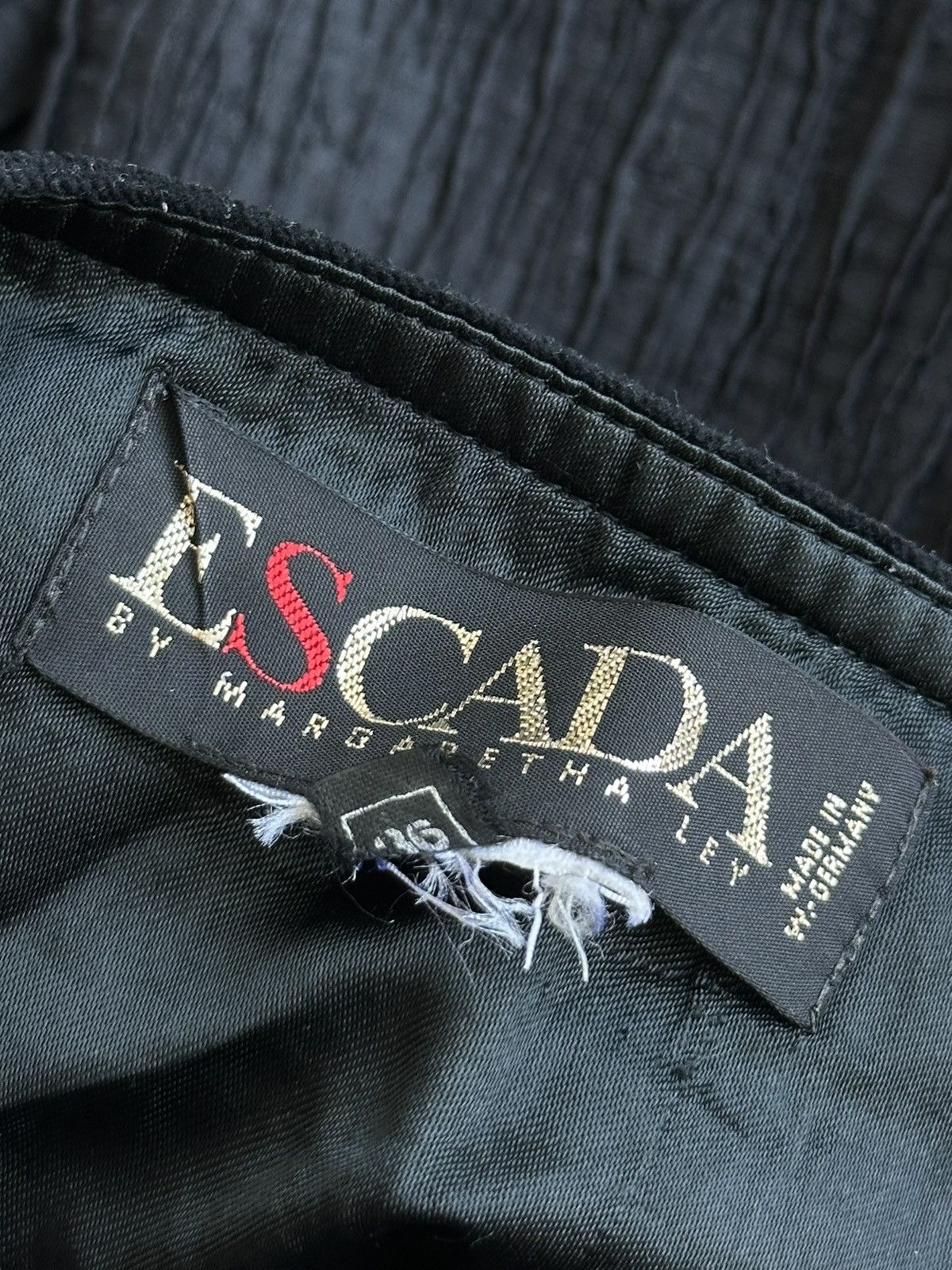 Escada Escada Margaretha Ley Black Silk Skirt Size 36 West Germany Size 25" / US 0 / IT 36 - 9 Thumbnail