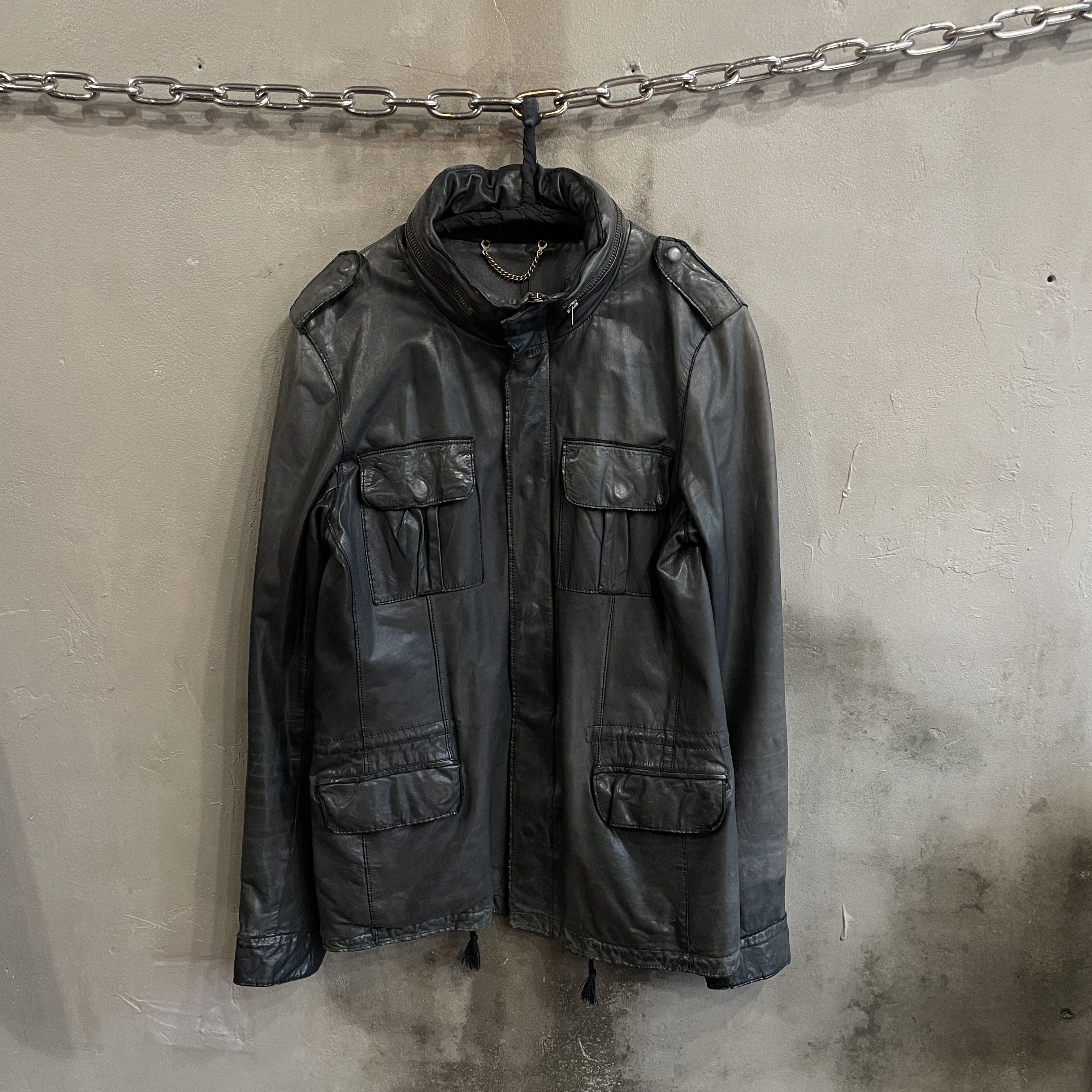 Japanese Brand SISII Washable Cowhide Leather M-65 Jacket Size US M / EU 48-50 / 2 - 1 Thumbnail