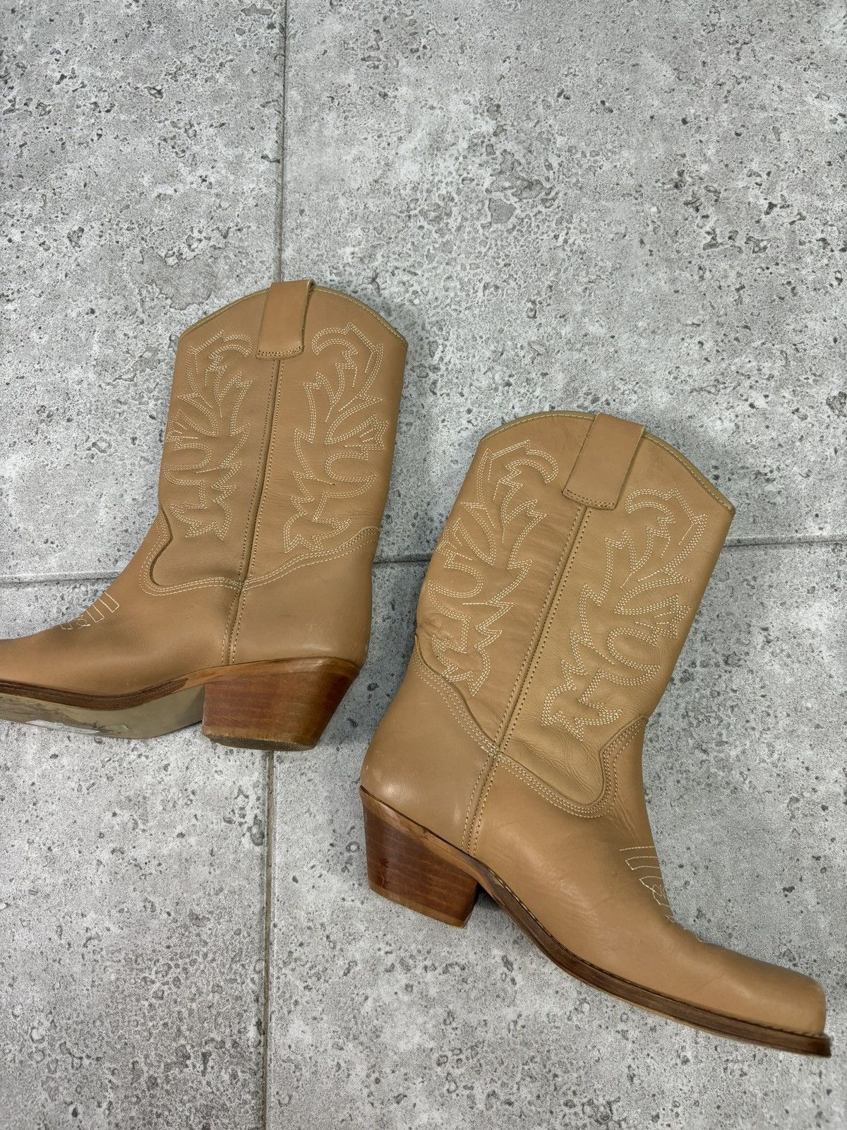 Japanese Brand × Western Rise Rare Leather Western Cowboy Boots Japanese Style Y2K 2000s Size US 5 / IT 35 - 7 Thumbnail