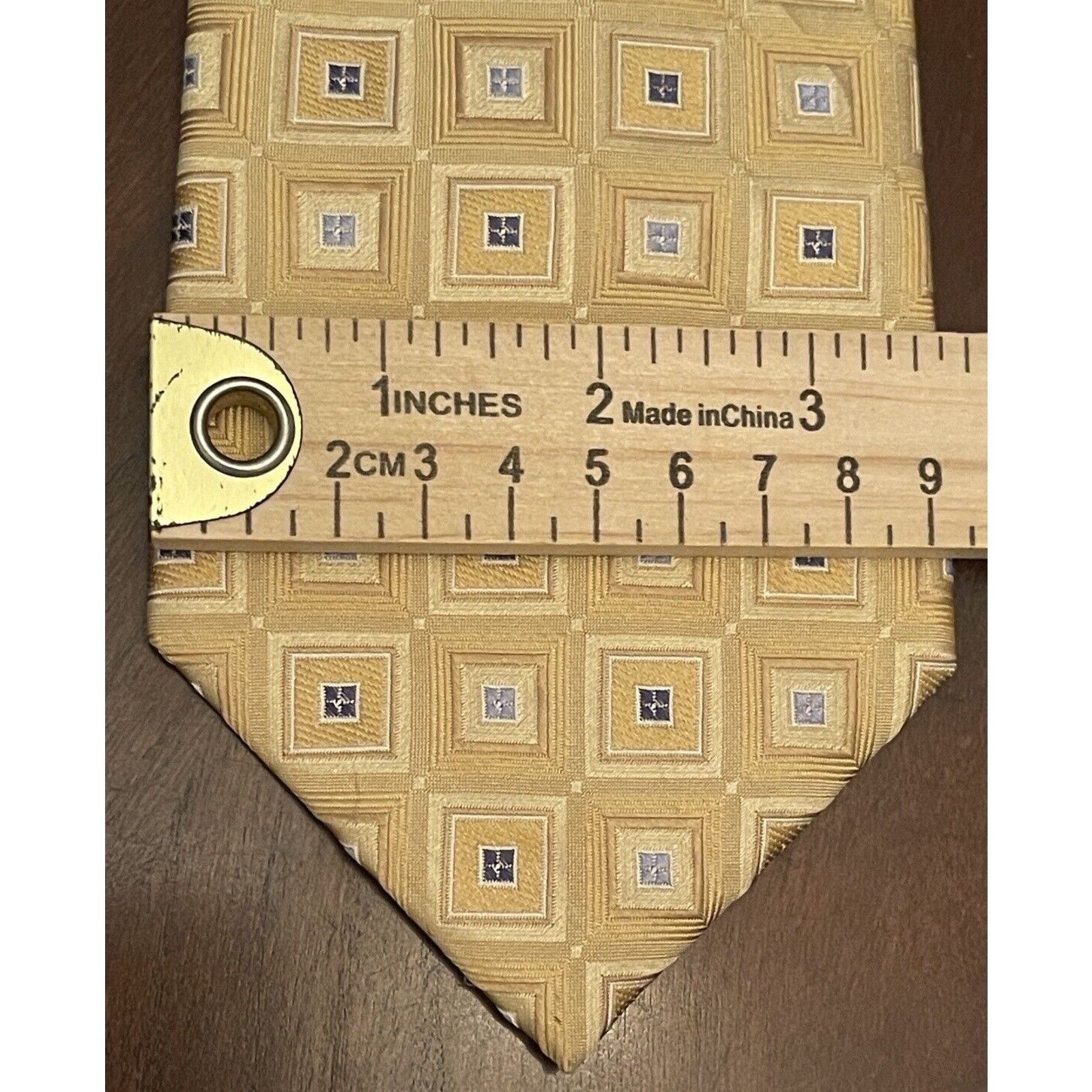 Club Room Club Room Gold Blue 100% Silk Men’s Neck Tie Made In China Size ONE SIZE - 4 Thumbnail