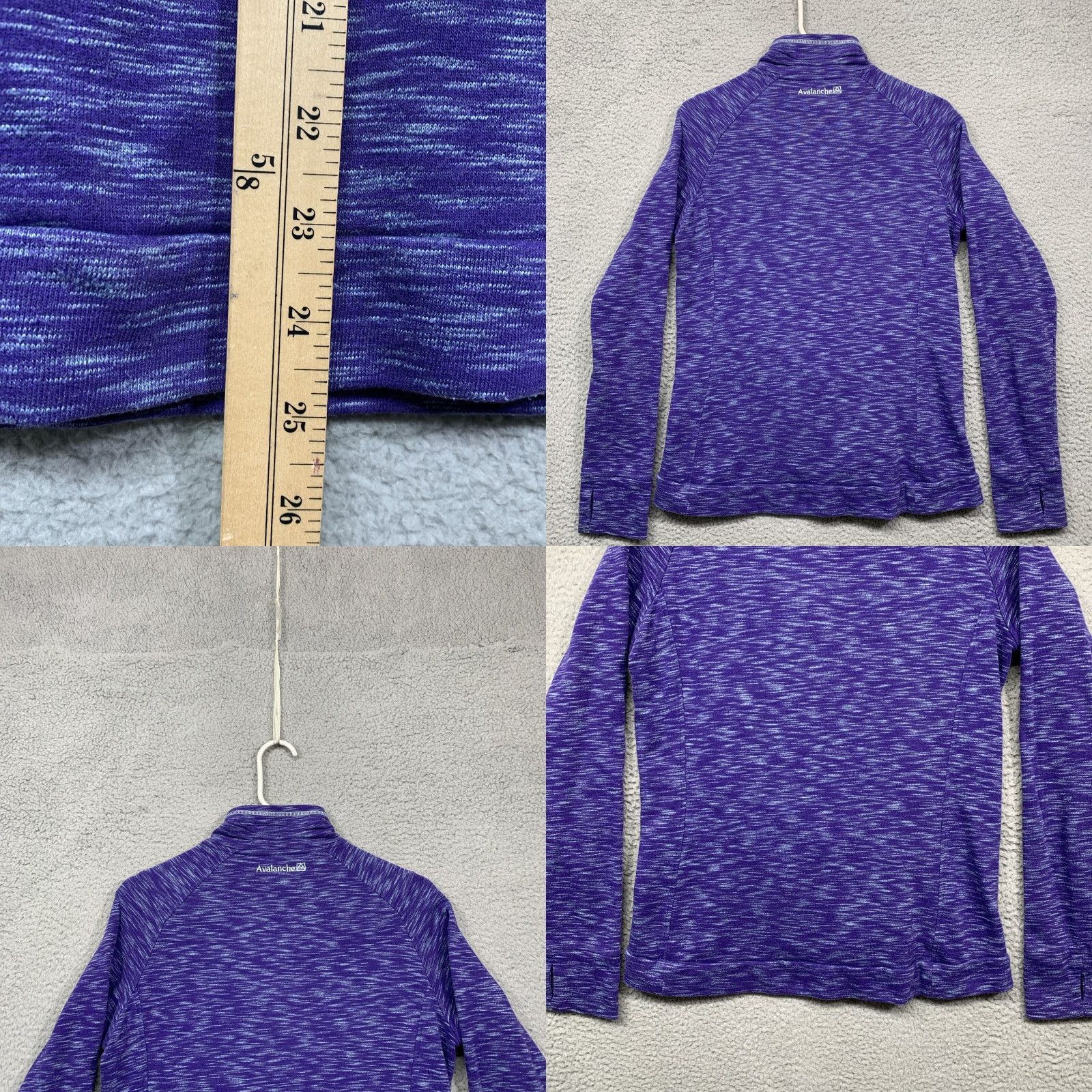 Avalanche Avalanche Athletic Pullover Top Women’s Medium Purple White Kangaroo Pocket LOGO Size M / US 6-8 / IT 42-44 - 8 Thumbnail