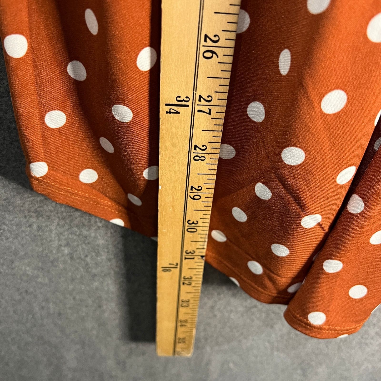Other Girl With Curves V-Neck Knit Top Rust Dot Size X-Large Size XL / US 12-14 / IT 48-50 - 4 Thumbnail