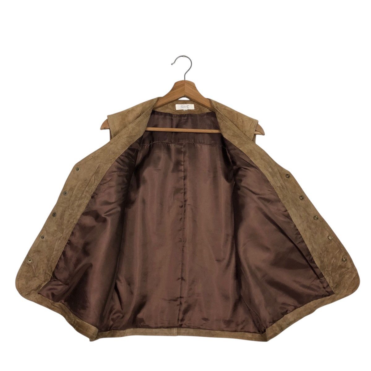 Japanese Brand 📌Q for C Vintage Vest Leather Jacket Worker Issey Miyake Size US M / EU 48-50 / 2 - 14 Thumbnail