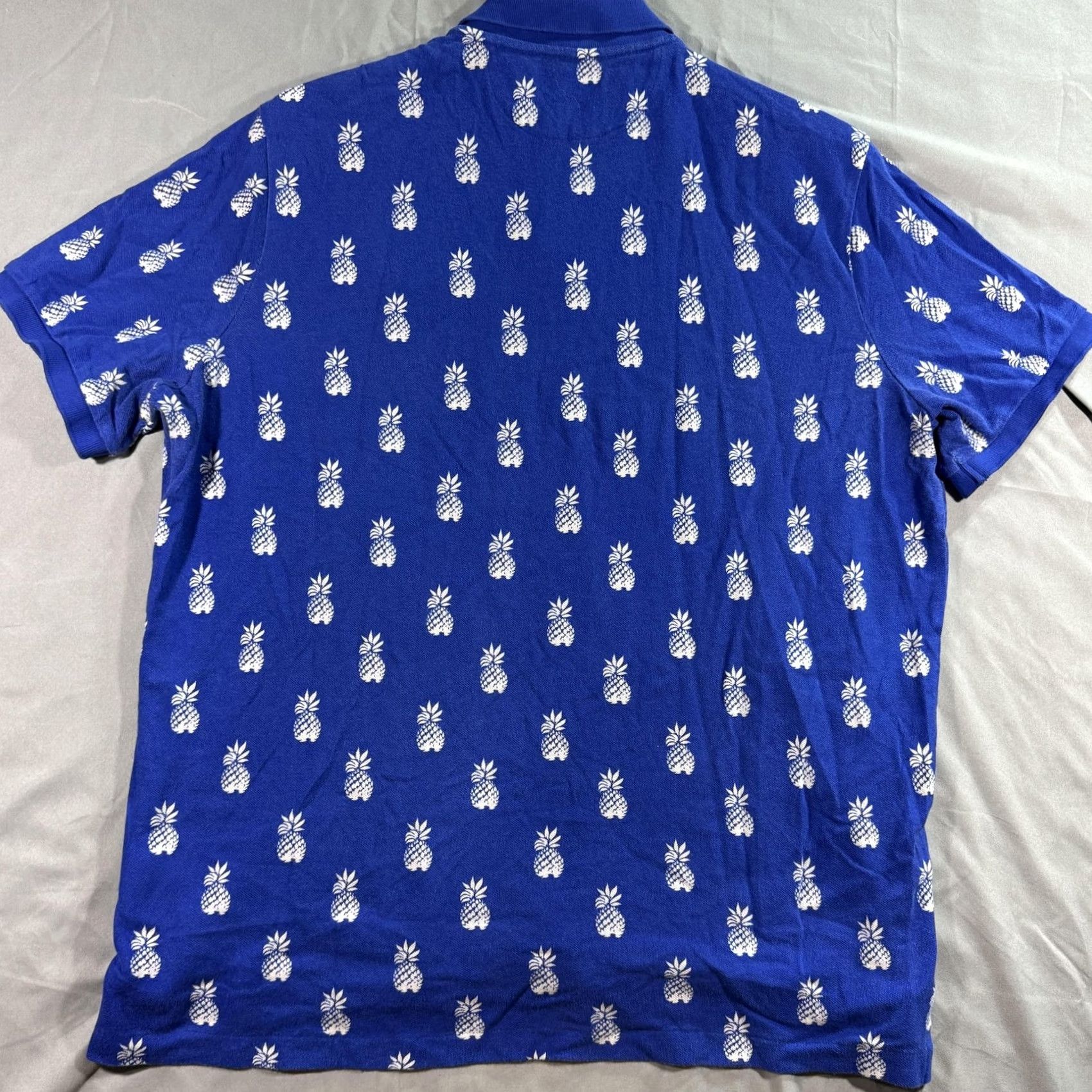 Polo Ralph Lauren Polo Ralph Lauren Polo Shirt Mens L Blue Pineapple Print Classic Fit Cotton Shirt Graphic Print Casual Tailored Polo Mens Large Pineapple Pattern Size US L / EU 52-54 / 3 - 2 Thumbnail