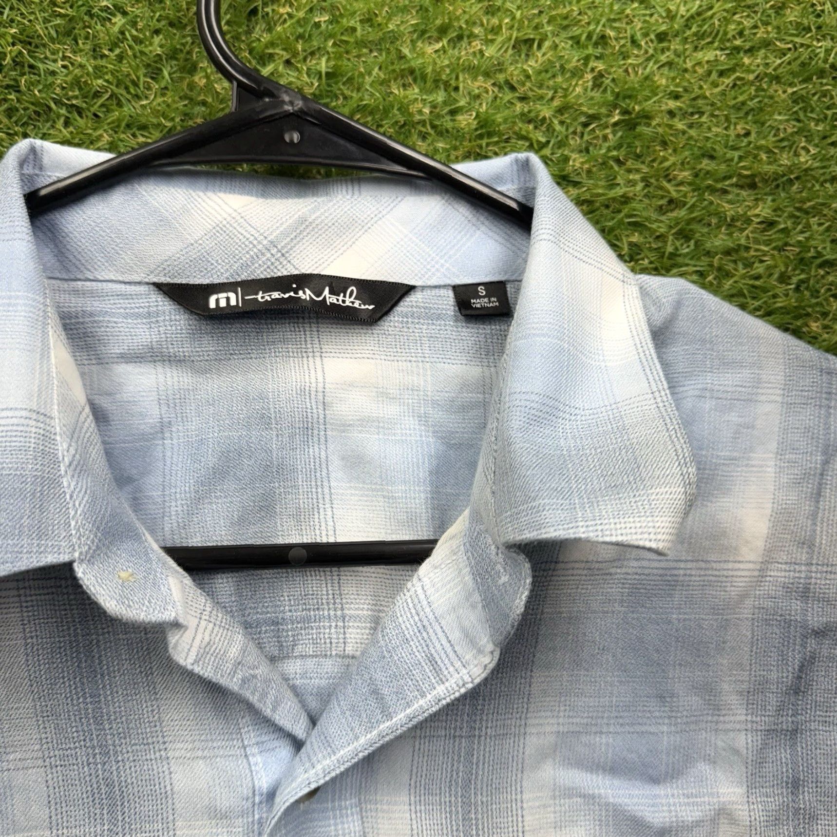 TravisMathew Travis Mathew Shirt Mens Small Plaid Button-Up Short Sleeve Casual Camp Size US S / EU 44-46 / 1 - 7 Thumbnail