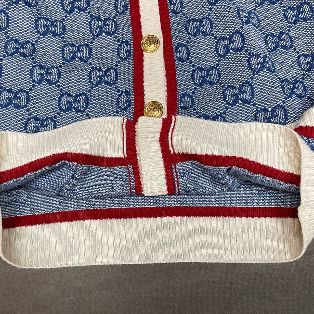 Gucci Gucci Blue full-print gold button cardigan sweater 2501-Nex Size US S / EU 44-46 / 1 - 3 Thumbnail