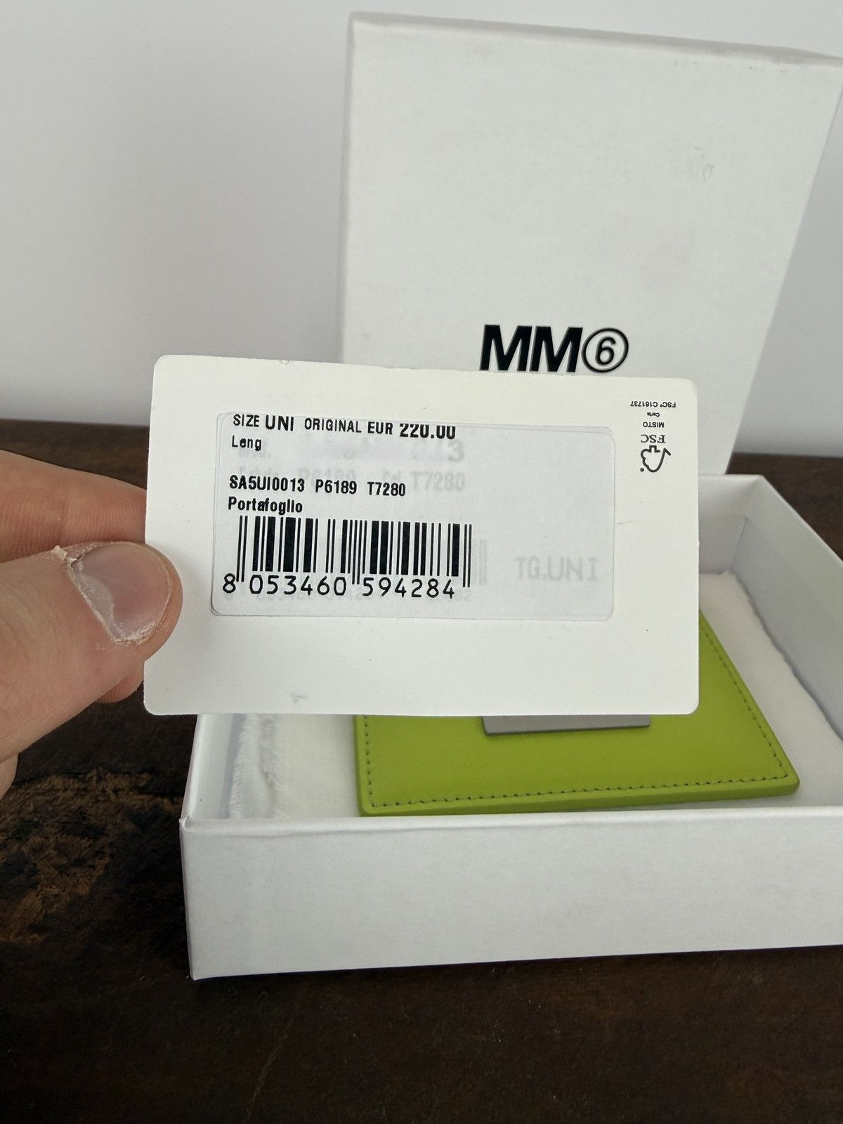Maison Margiela Green lime Maison Martin Margiela card holder (new with box) Size ONE SIZE - 4 Thumbnail