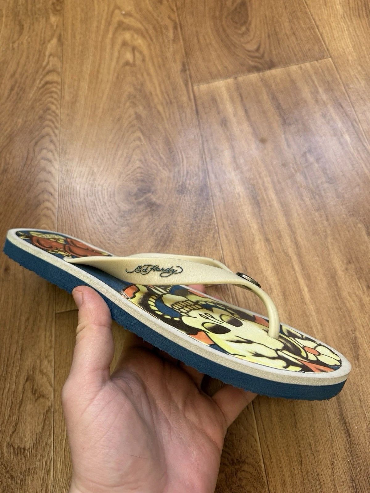 Ed Hardy Ed Hardy Skull Tatoo Flip Flops Y2K eu 44\ us 11.5 Size US 11.5 / EU 44-45 - 5 Thumbnail