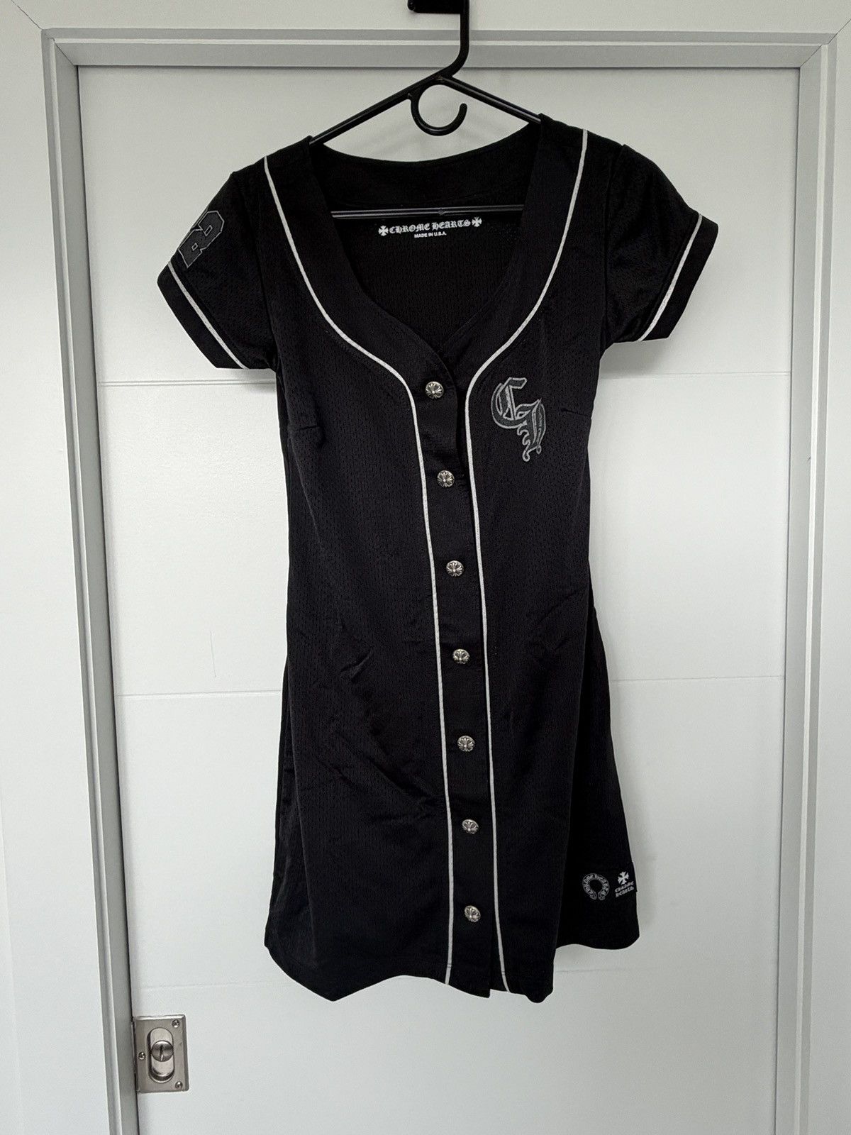baseball jersey dress forever 21 Chrome Hearts Chrome Hearts Women's Black Mesh Size Small homecoming dress with feather