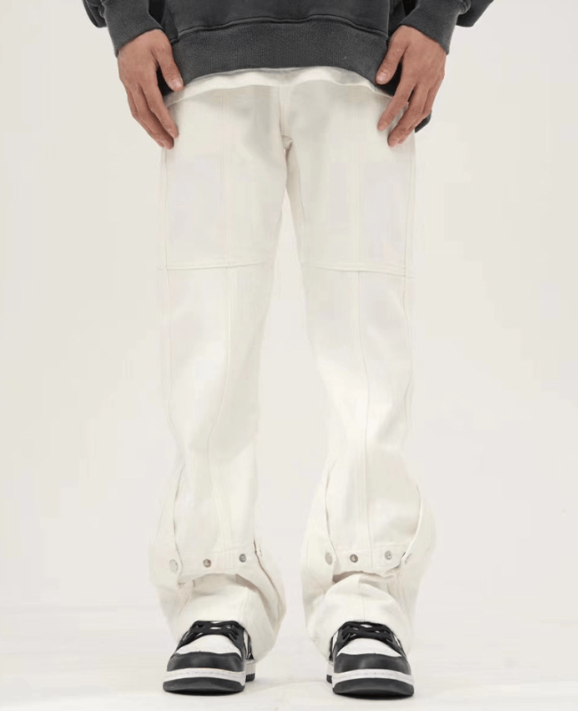 Japanese Brand × Jean High Street Washed Hip Hop Straight Breasted Bootcut Jeans Size US 32 / EU 48 - 1 Thumbnail
