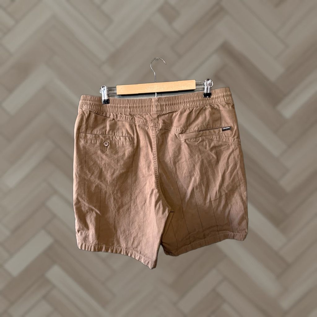 Volcom Volcom Mens Brown Chino Shorts XL w/ Drawstring Stretch Pullon Size US 36 / EU 52 - 1 Thumbnail