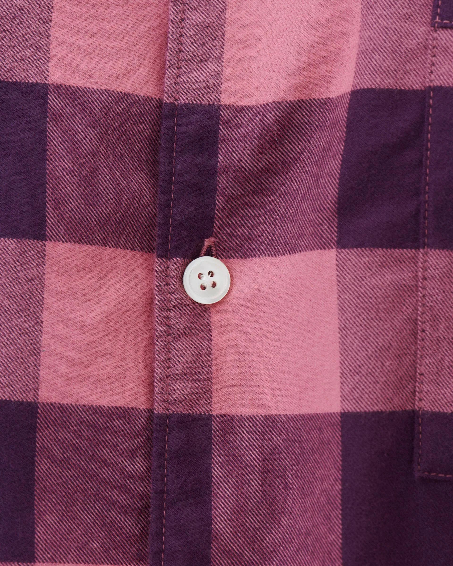 Tekla o1mle0325 Unisex Flannel Pyjamas Shirt in Pink Gingham Size US M / EU 48-50 / 2 - 4 Thumbnail