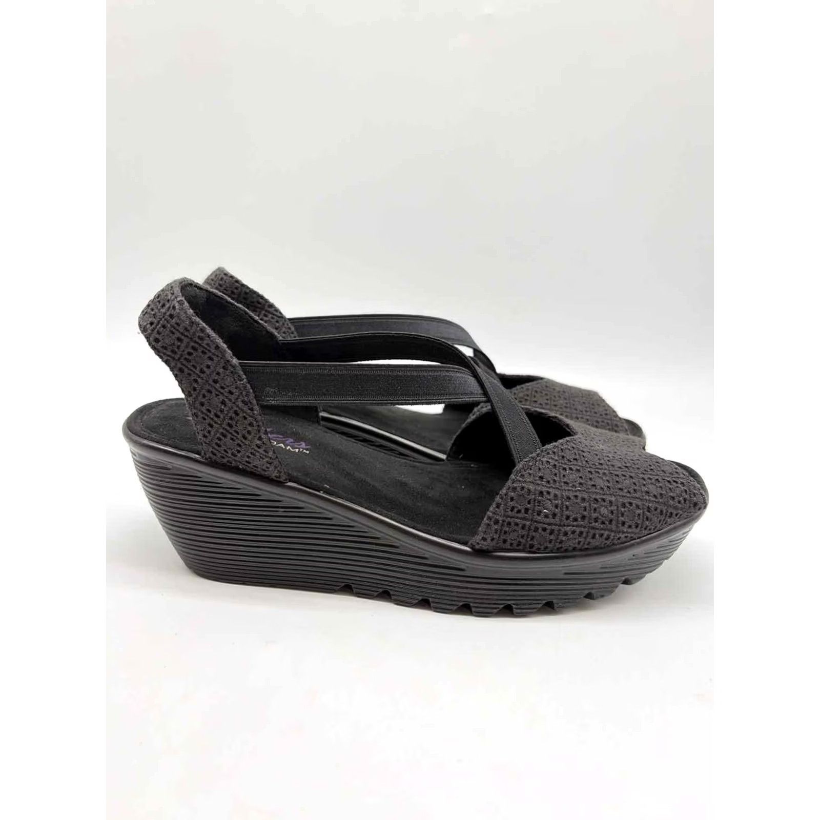 SKECHERS Skechers Black Size 9 Wedge Size US 9 / IT 39 - 4 Thumbnail