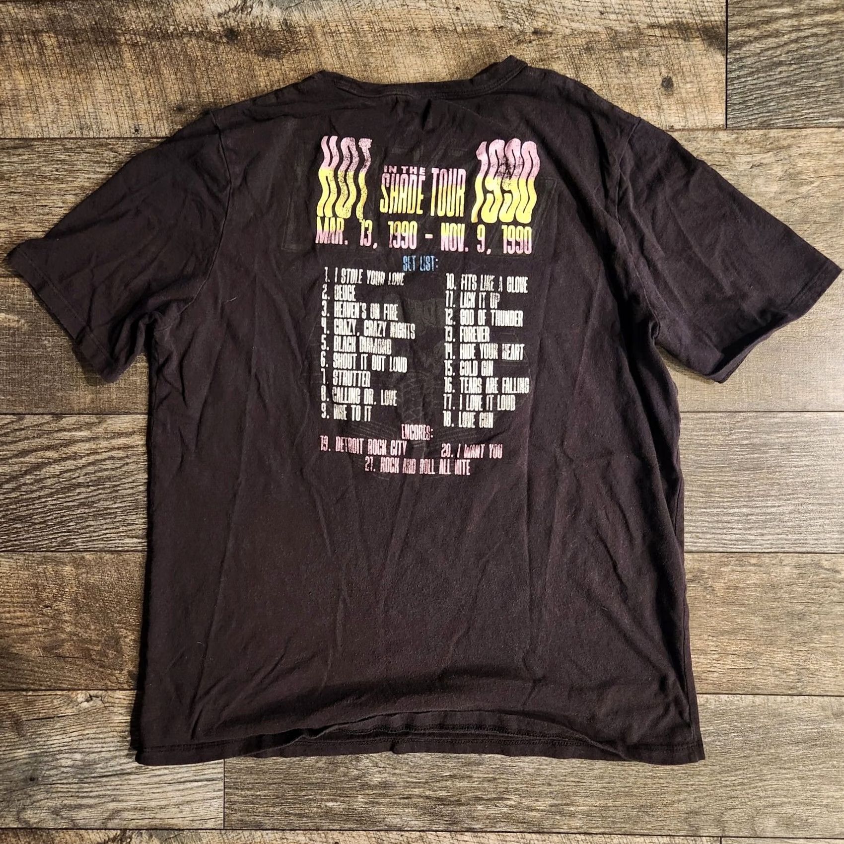 Vintage Kiss Hot In The Shade Tour 1990 Band Graphic T Shirt Black Adult Small/Medium Mens Size US S / EU 44-46 / 1 - 3 Thumbnail