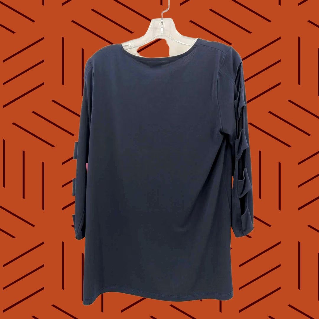 Anne Klein Anne Klein Blouse Navy Medium | Pre-Owned Size M / US 6-8 / IT 42-44 - 1 Thumbnail