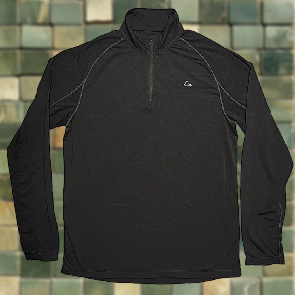 Vintage Paradox Shirt Men M Black Merino Wool Blend Dri Release 1/4 Zip Long Sleeve Size US M / EU 48-50 / 2 - 1 Thumbnail