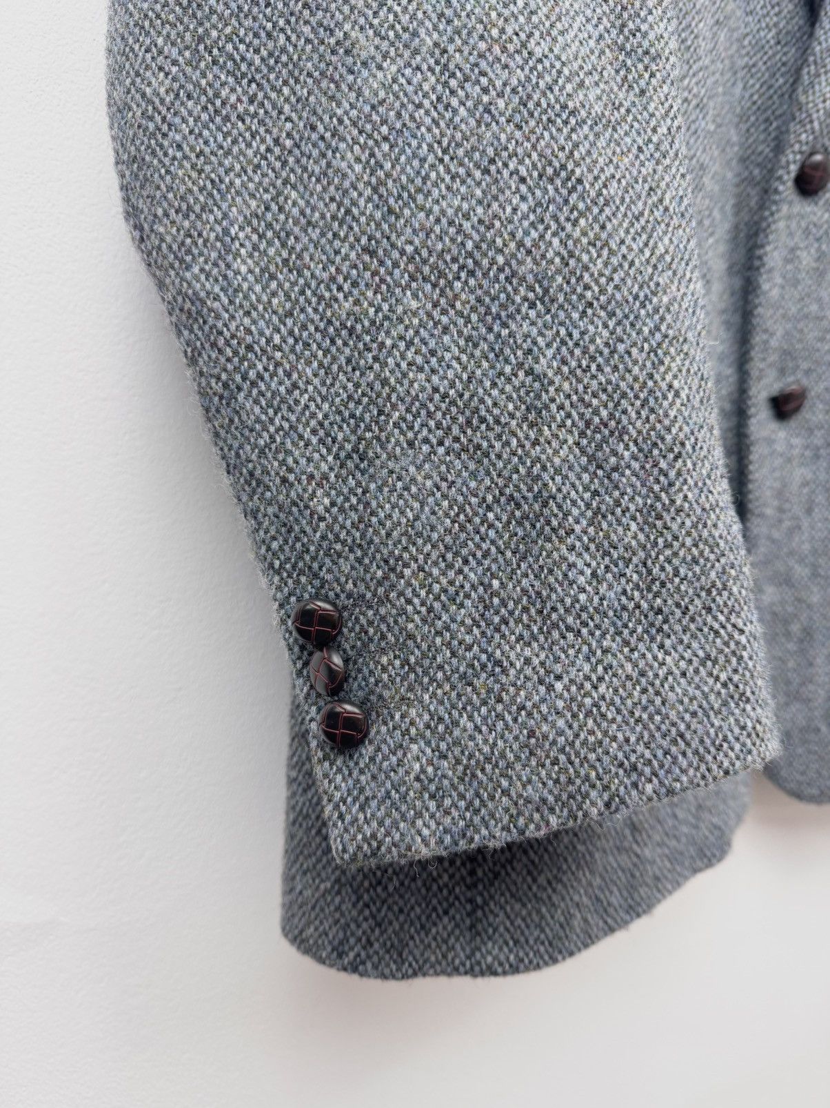 Harris Tweed Harris Tweed Man Wool Blazer Grey Classic Vintage Size 44R Size 44R - 4 Thumbnail