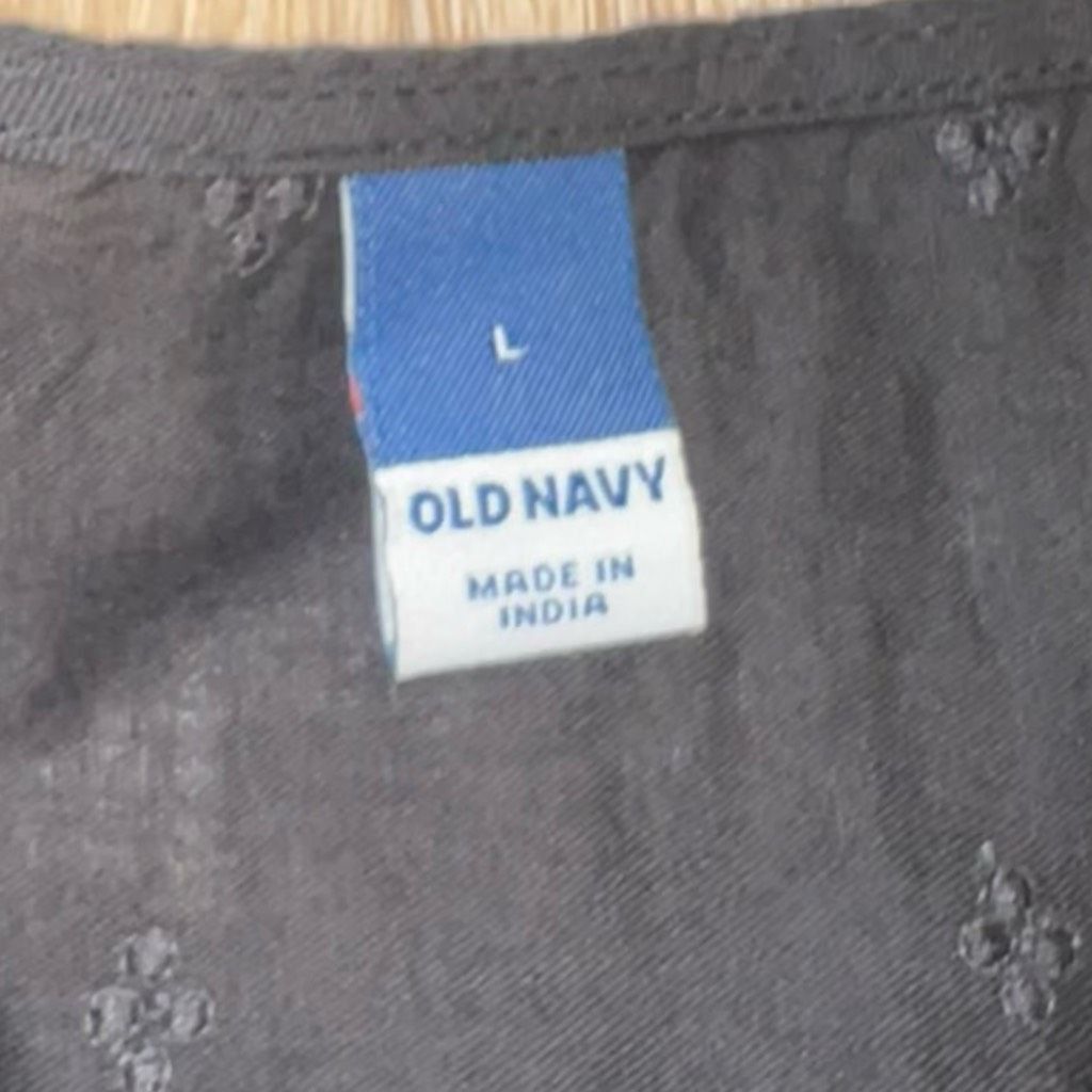 Old Navy Old Navy Long-Sleeve Clip-Dot Peasant Blouse, Long Puff Sleeves Women’s Large Size L / US 10 / IT 46 - 6 Thumbnail