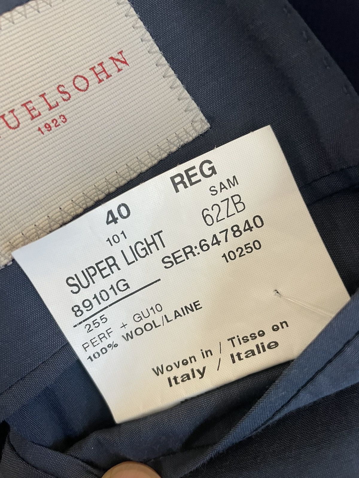 Samuelsohn Super Light Italian Wool Jacket Size 40R - 9 Thumbnail