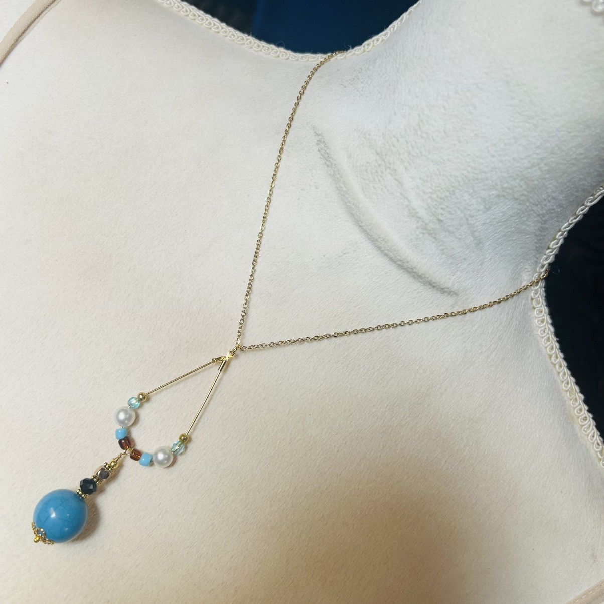 Handmade Handcrafted vintage bead changeable charm pendant necklace Size ONE SIZE - 2 Thumbnail