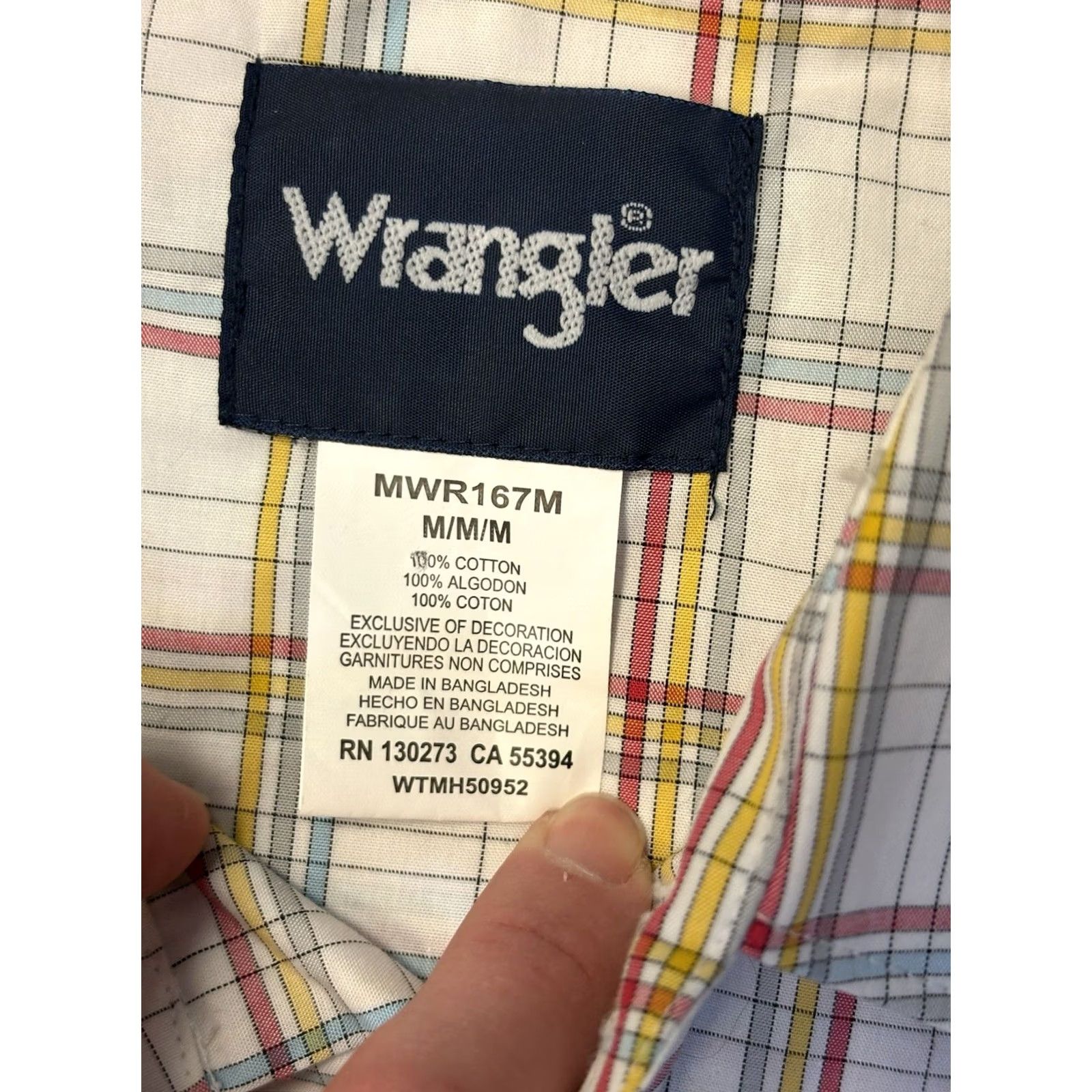 Wrangler Wrangler Mens Western Plaid Pearl Snap Shirt Long Sleeve Multicolor M 0ctober? Size US M / EU 48-50 / 2 - 2 Thumbnail