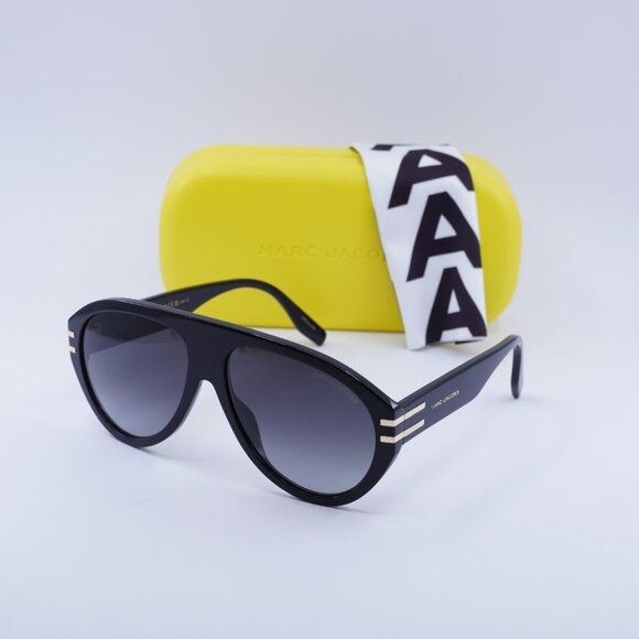 Marc Jacobs Marc Jacobs MARC 747/S 0807 9O Sunglasses Black Aviator Size ONE SIZE - 1 Thumbnail