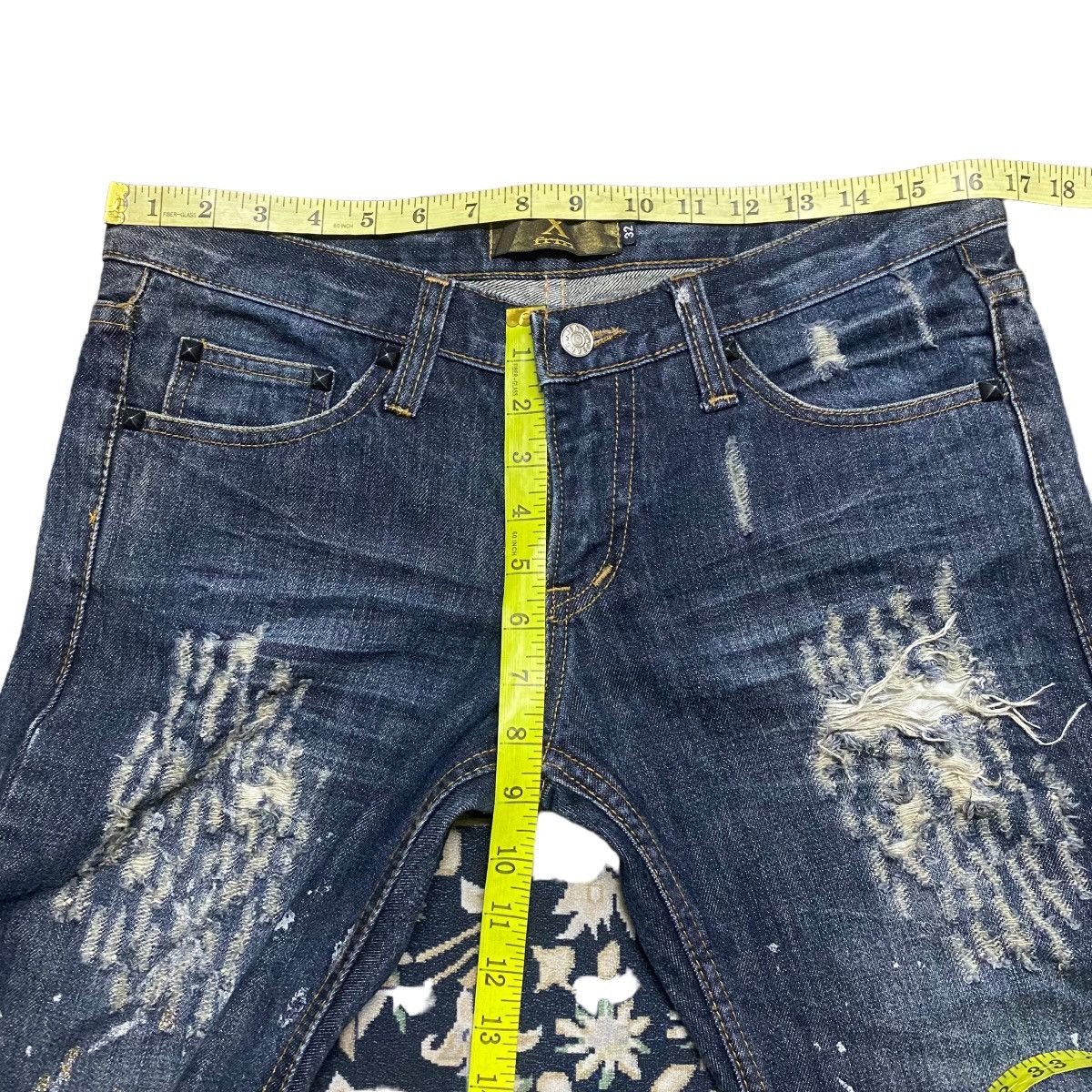 Le Grande Bleu (L.G.B.) Xfrm Clawmark Denim Flare Jeans Size US 32 / EU 48 - 16 Thumbnail