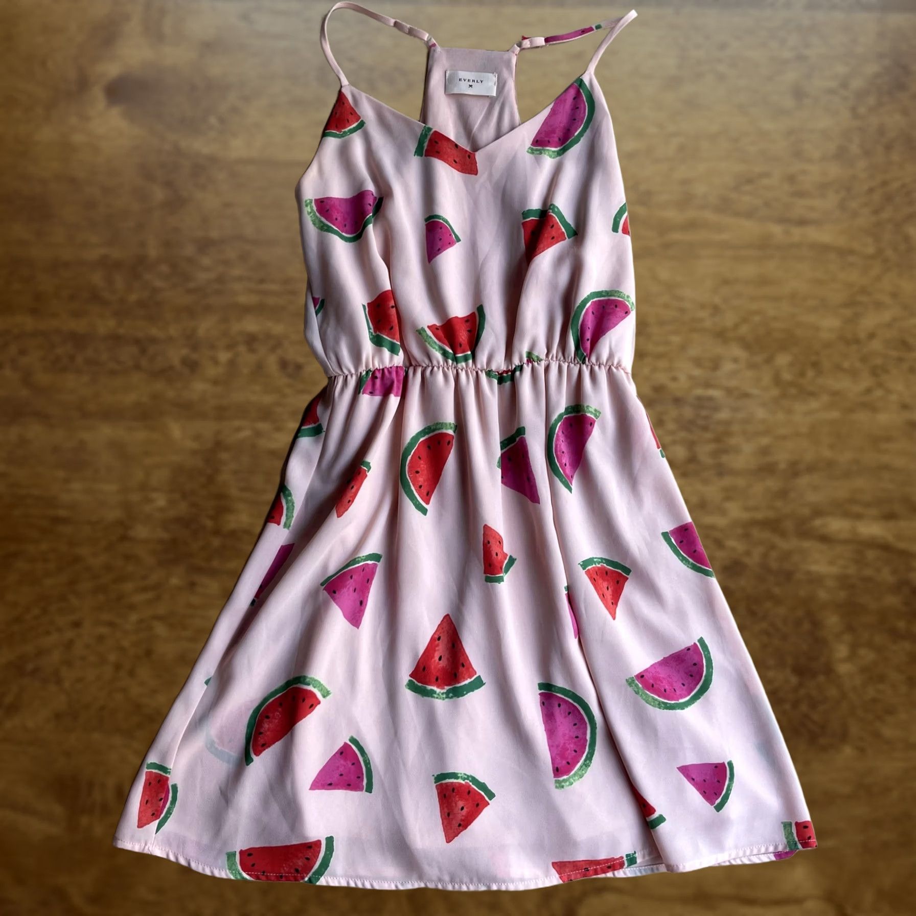 Vintage Everly Womens Small Pink Watermelon Print Sundress Size S / US 4 / IT 40 - 1 Thumbnail