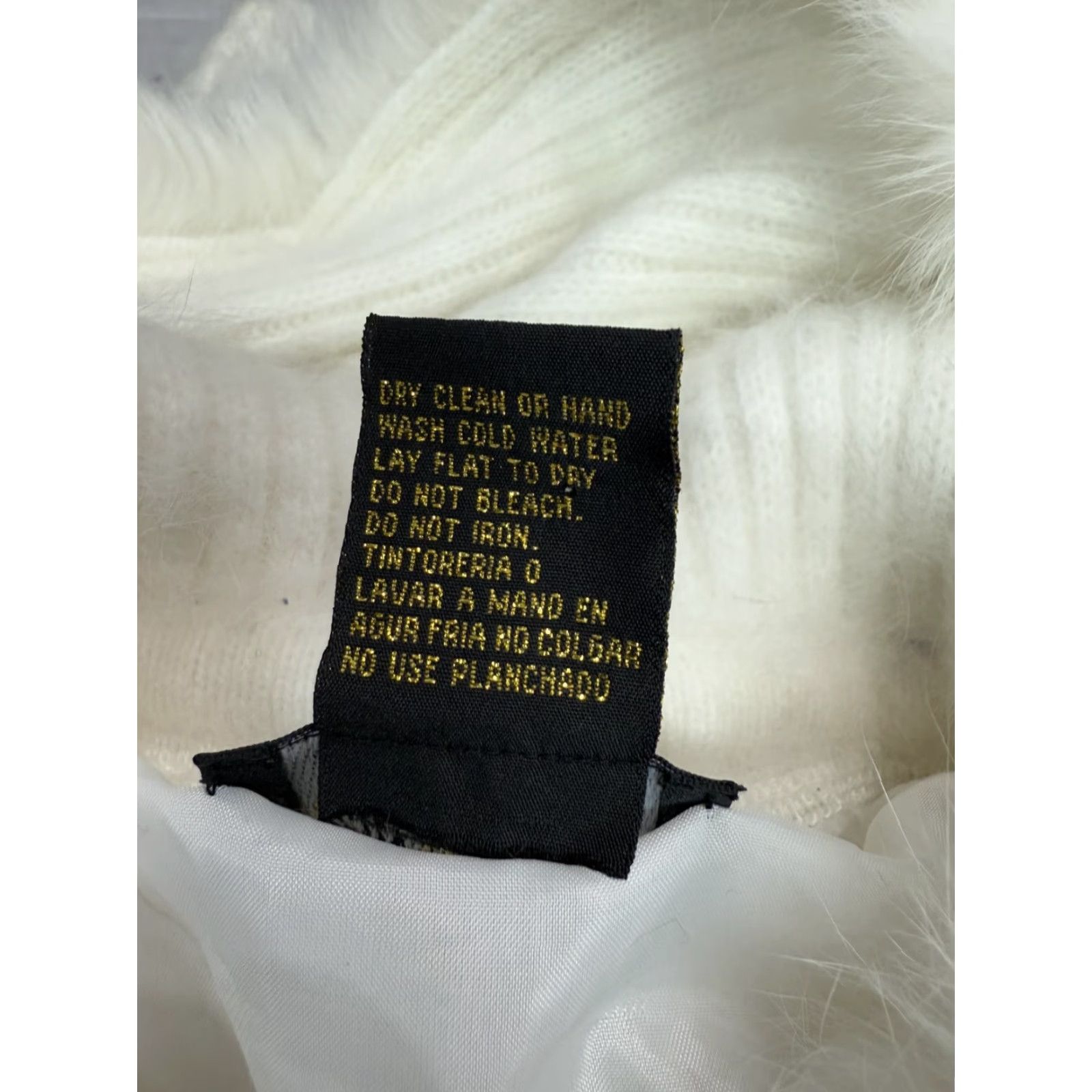 Vintage Fully Fashion Angora Blend White Knit Coat Jacket Hooded Button Up Sz L Women’s Long Sleeve Fleece Knit Coat Jacket Hooded White (Angora) Size L / US 10 / IT 46 - 7 Thumbnail
