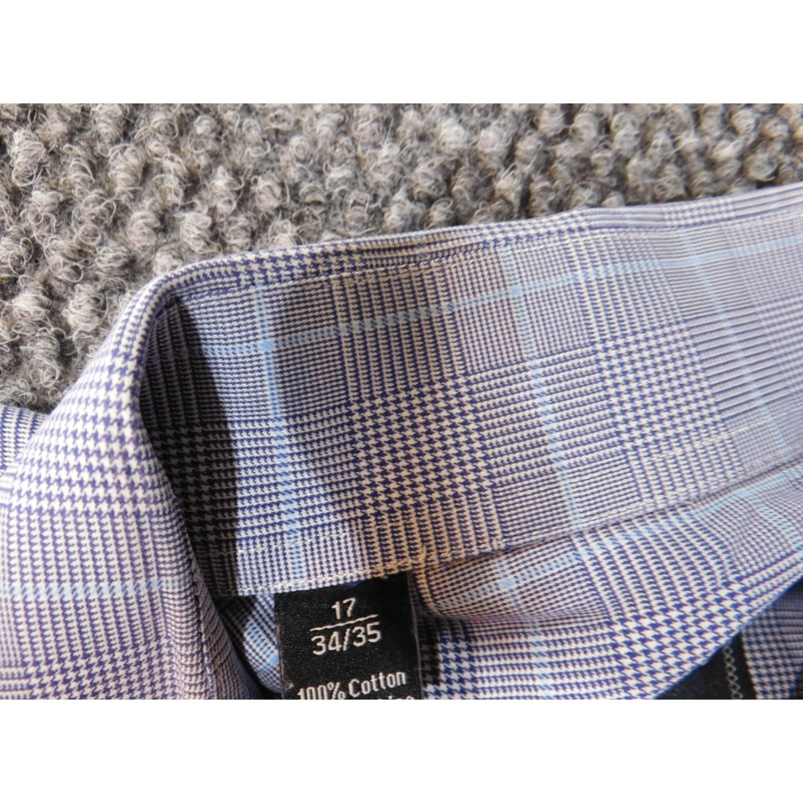 David Donahue david donahue dress shirt 17 34/35 purple mens plaid button up formal Size 46R - 6 Thumbnail