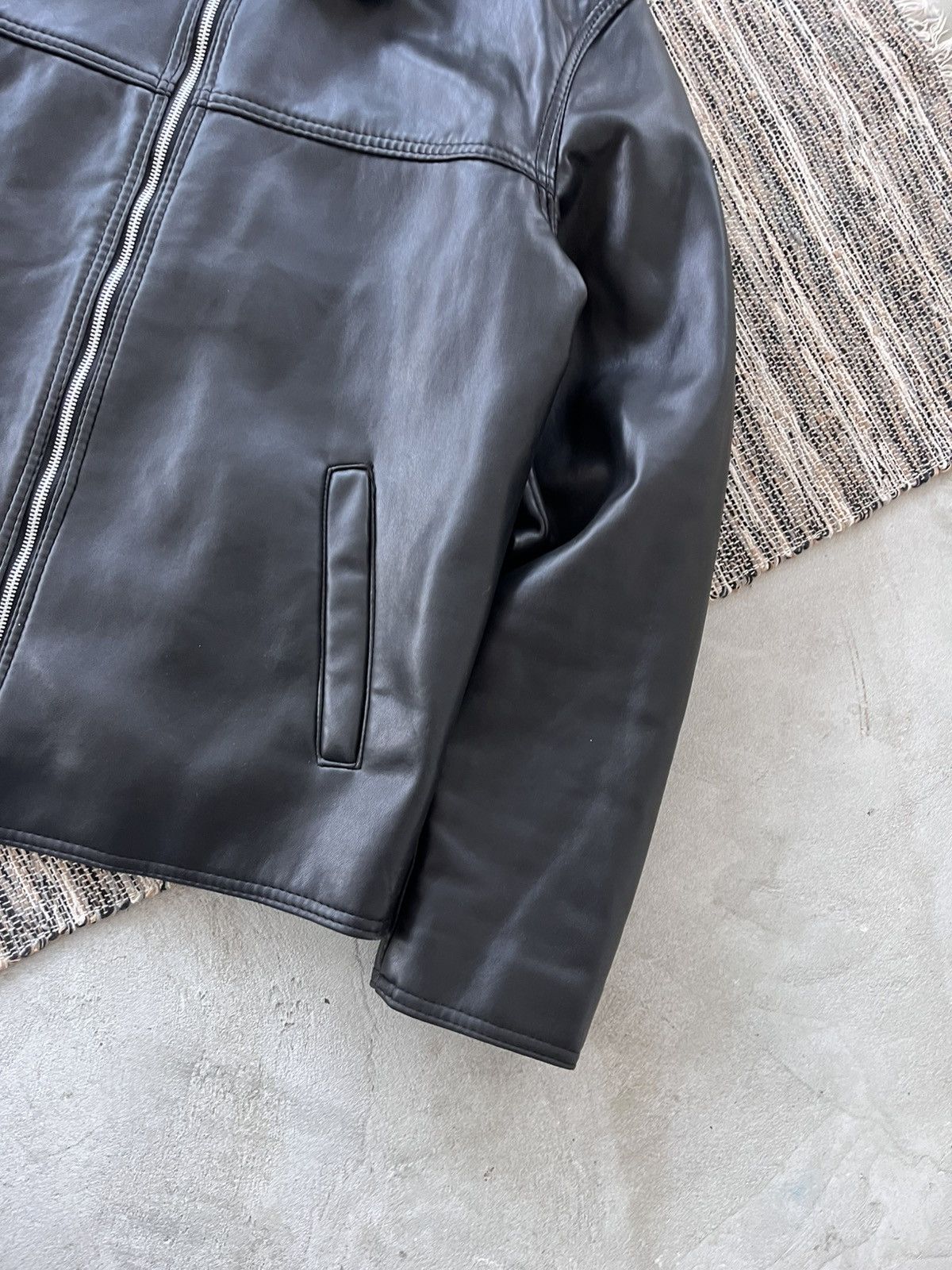 Genuine Leather Vintage Faux Leather Coach Bomber Jacket High Neck Y2K Size US L / EU 52-54 / 3 - 8 Thumbnail