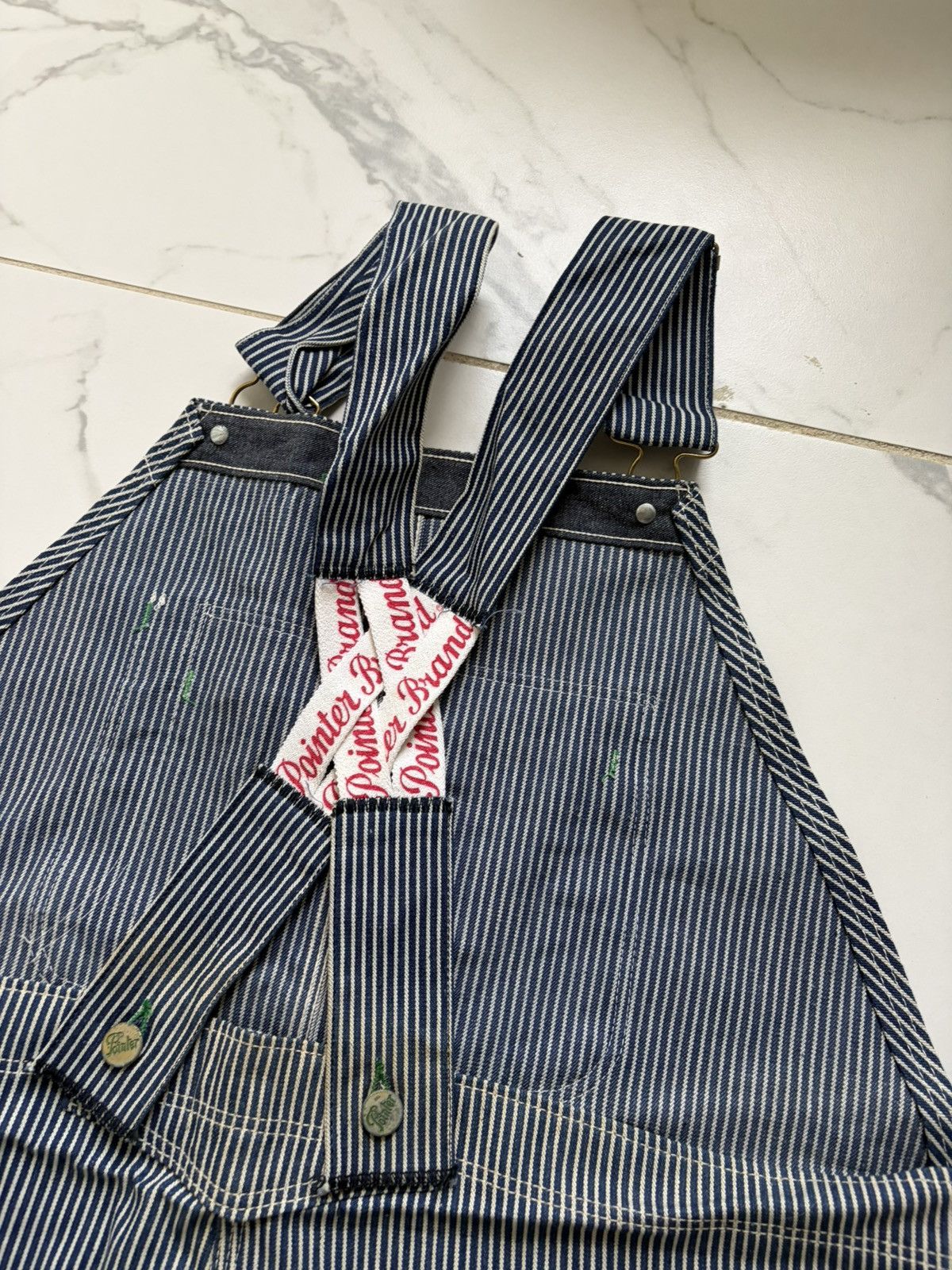 Pointer Vintage 1950s 50s Pointer Brand Hickory Stripes Overalls DS Size US 44 / EU 60 - 3 Thumbnail