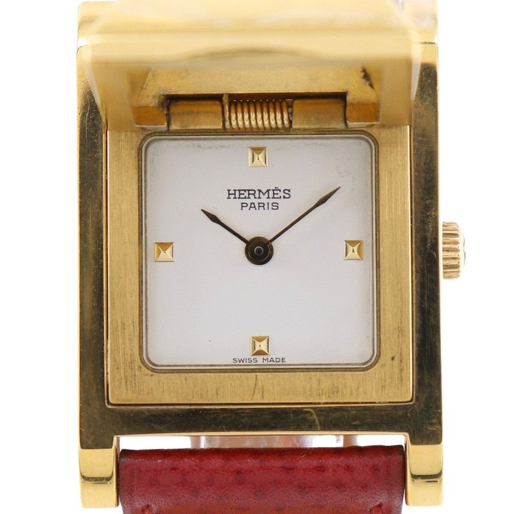 Hermes Hermes Hermès Medor Metal Watch Metal Quartz Stamp Y (1995) DUTY FREE for USA Size ONE SIZE - 1 Thumbnail