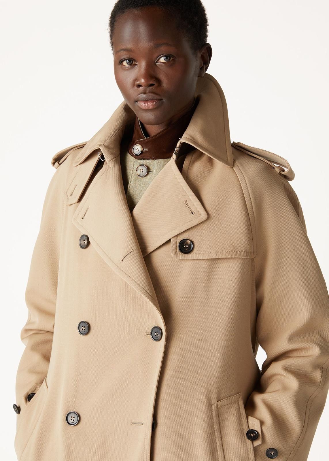 Loro Piana o1srvl11e0725 FAO3661 Double-breasted Trench Coat in Beige Size XS / US 0-2 / IT 36-38 - 8 Thumbnail