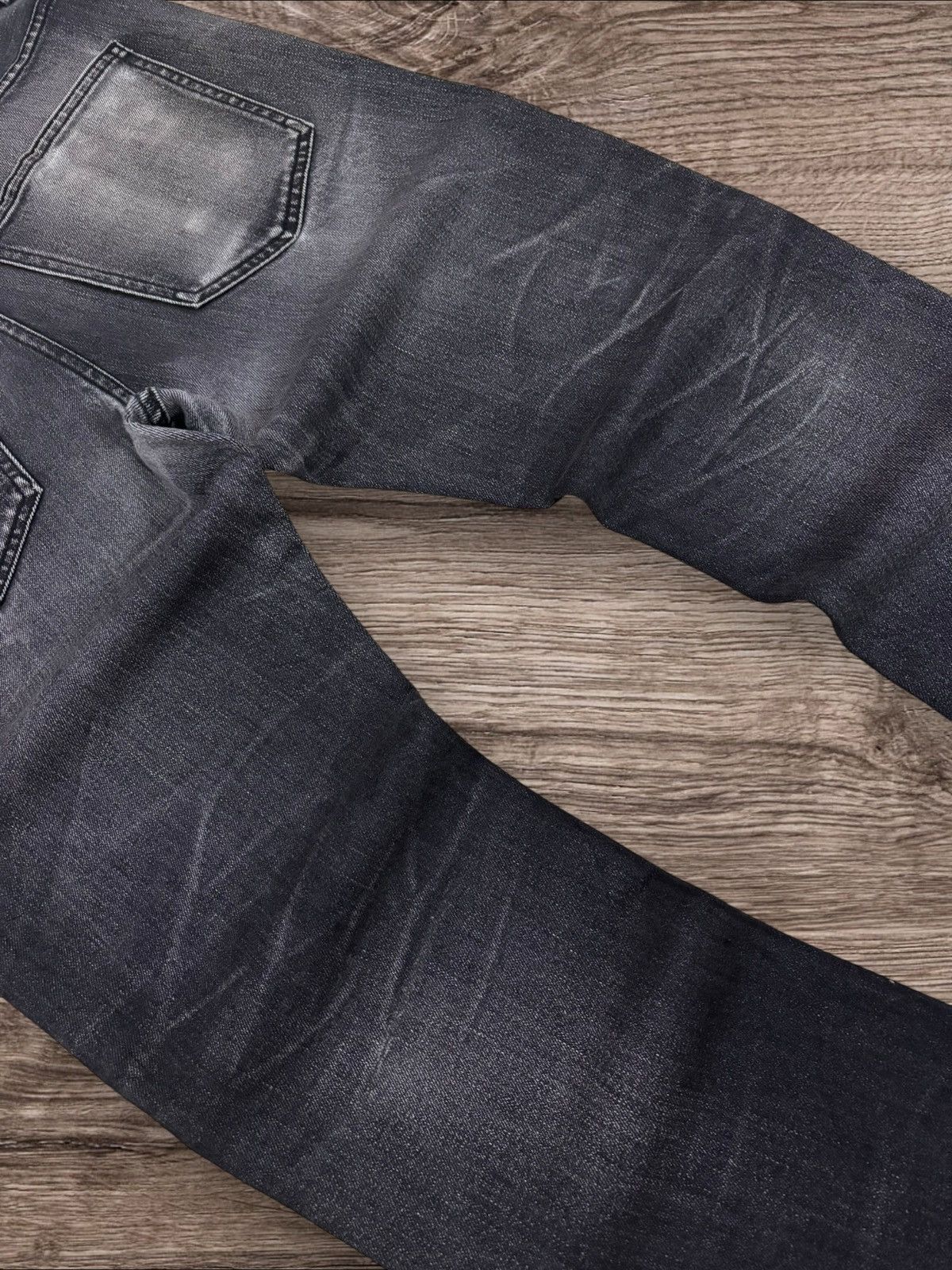 Beams Japan Beams Japan Black Wash Cropped Jeans Size 31" - 5 Thumbnail