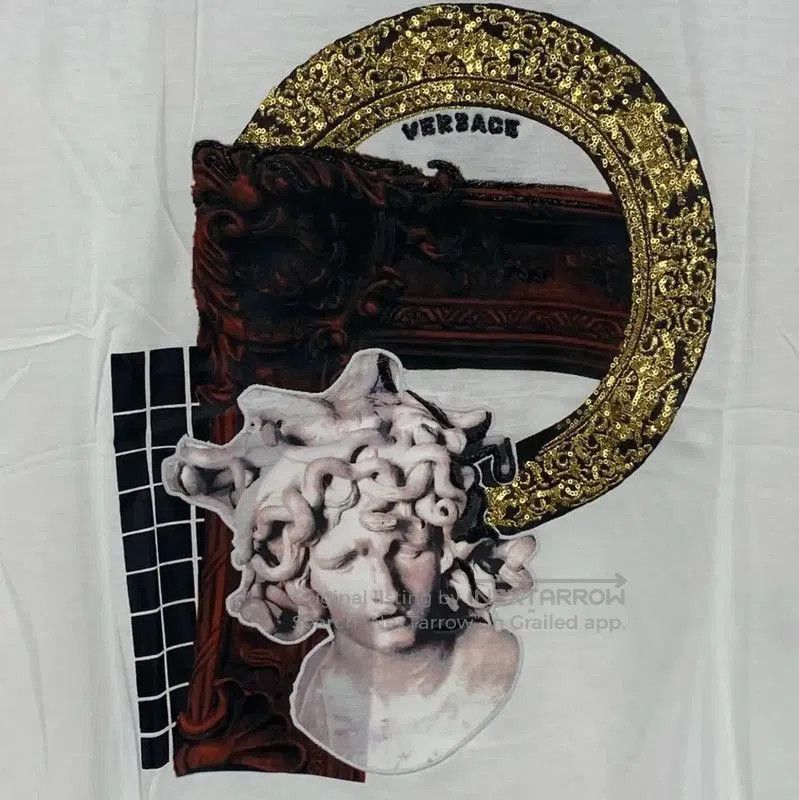 Versace Versace Men's White Cotton Short Sleeve Tee . Size US L / EU 52-54 / 3 - 3 Thumbnail